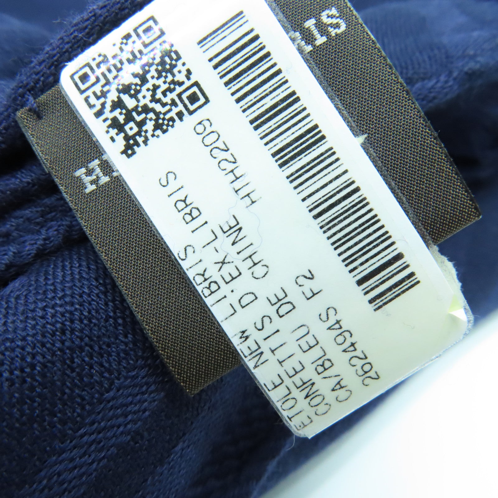 HERMES Wool/Silk 75x210 Libris Stole Shawl Blue