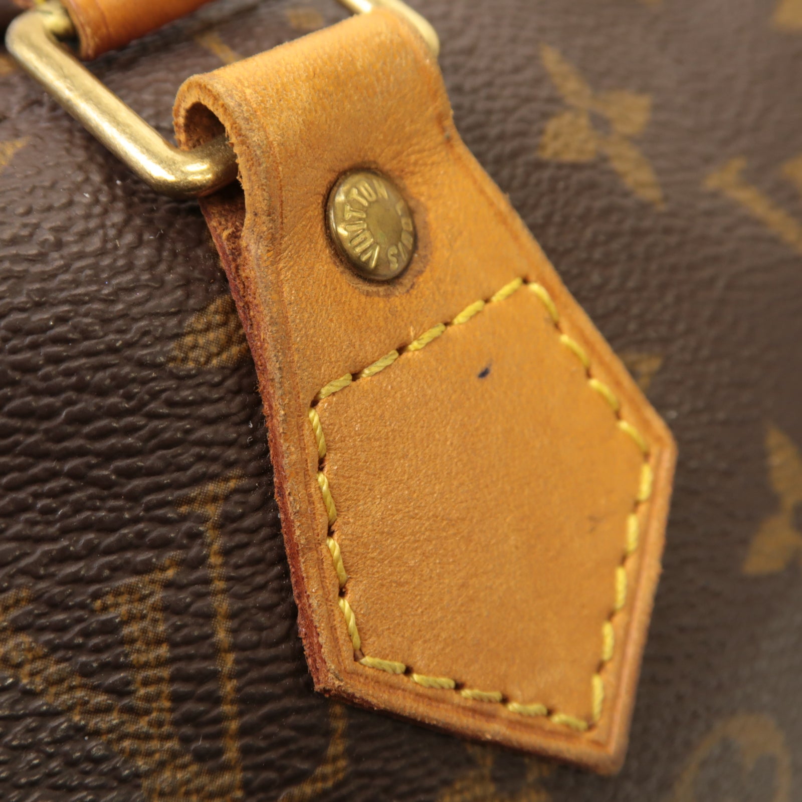 LOUIS VUITTON Monogram Speedy 25金扣手挽袋棕色