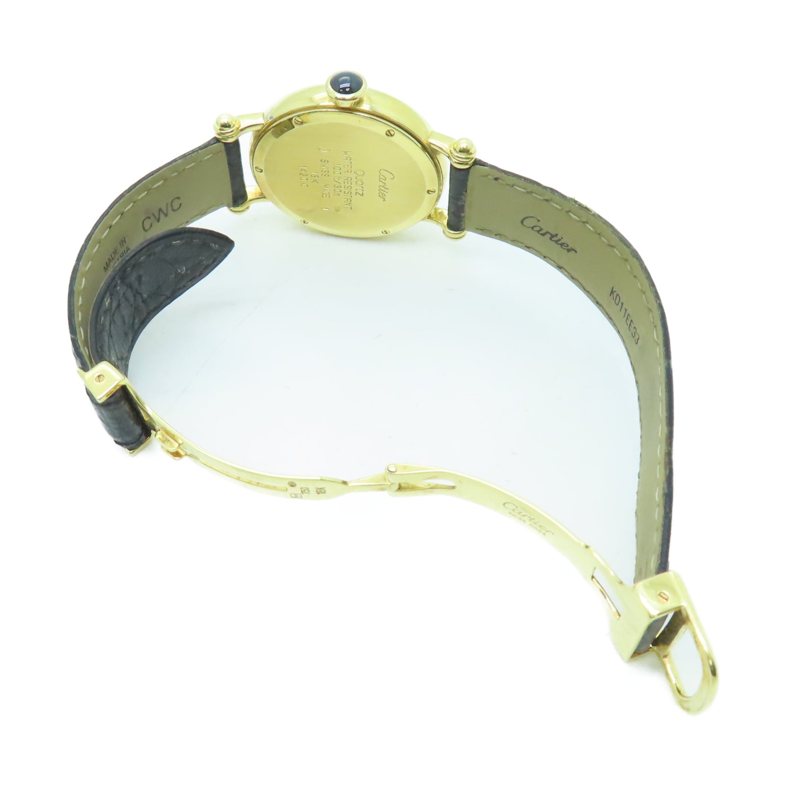 CARTIER Diabolo 18K黃金手錶石英機芯白色