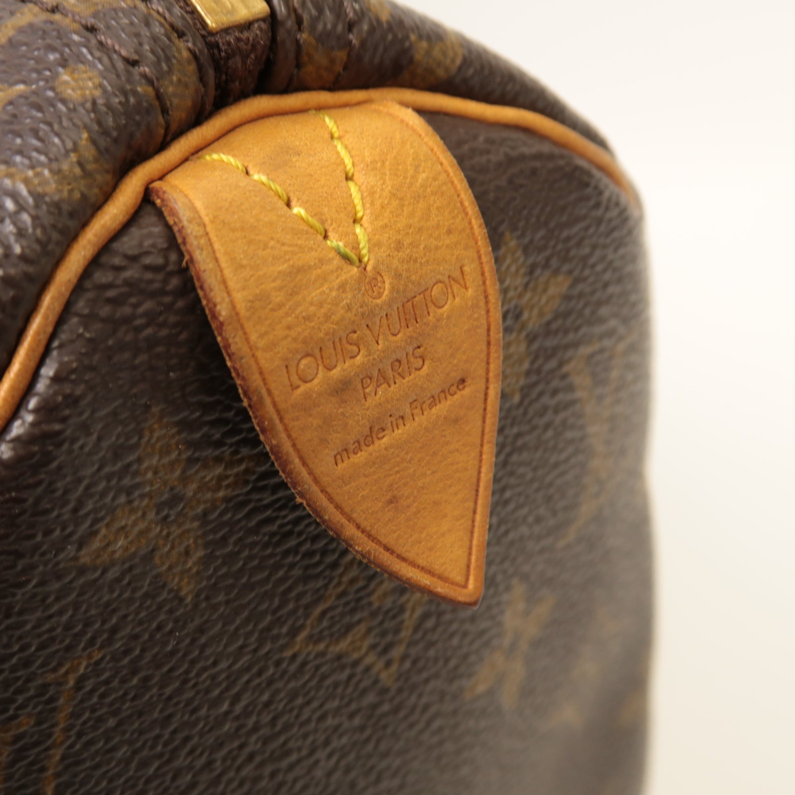 LOUIS VUITTON Monogram Speedy 25金扣手挽袋棕色