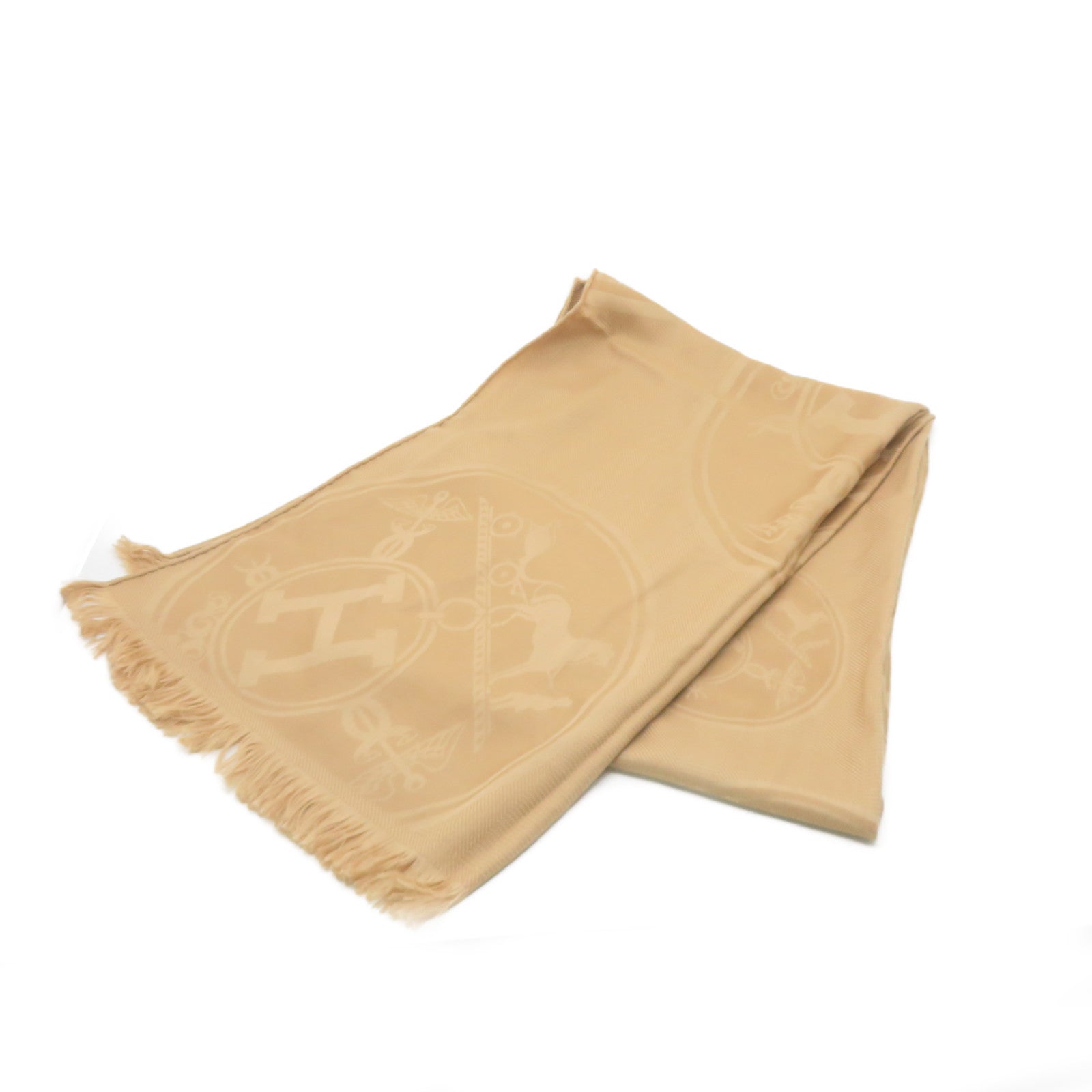 HERMES 茄士咩/絲質Scarf圍巾啡色
