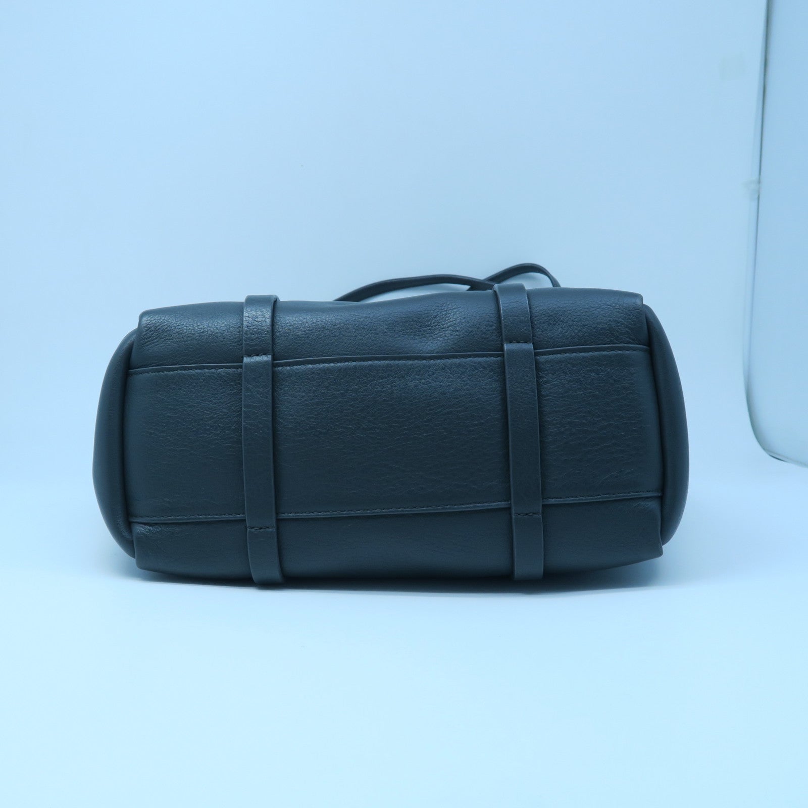 BALENCIAGA 羊皮皮革Tote Bag銀扣手挽袋灰色