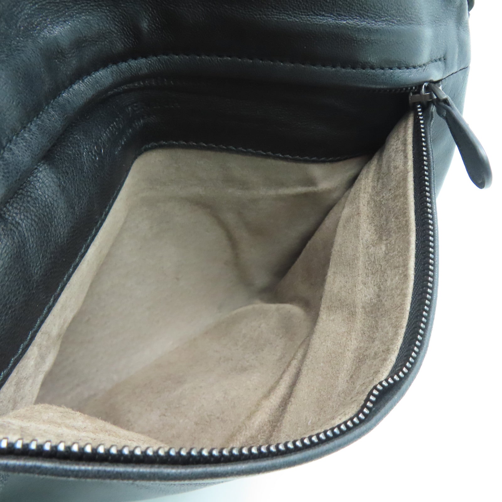 BOTTEGA VENETA Textured Leather Clutch Bag Black