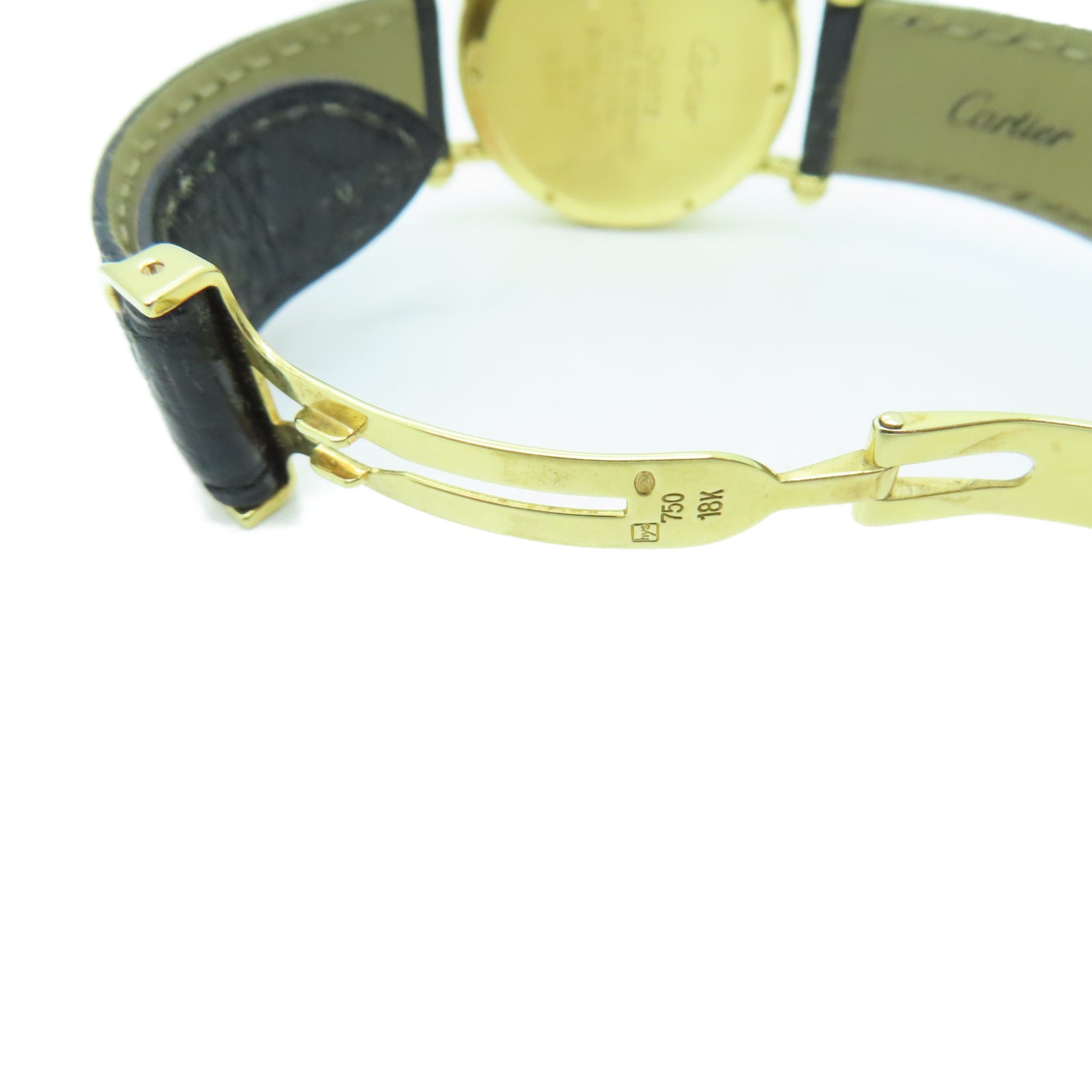 CARTIER Diabolo 18K黃金手錶石英機芯白色