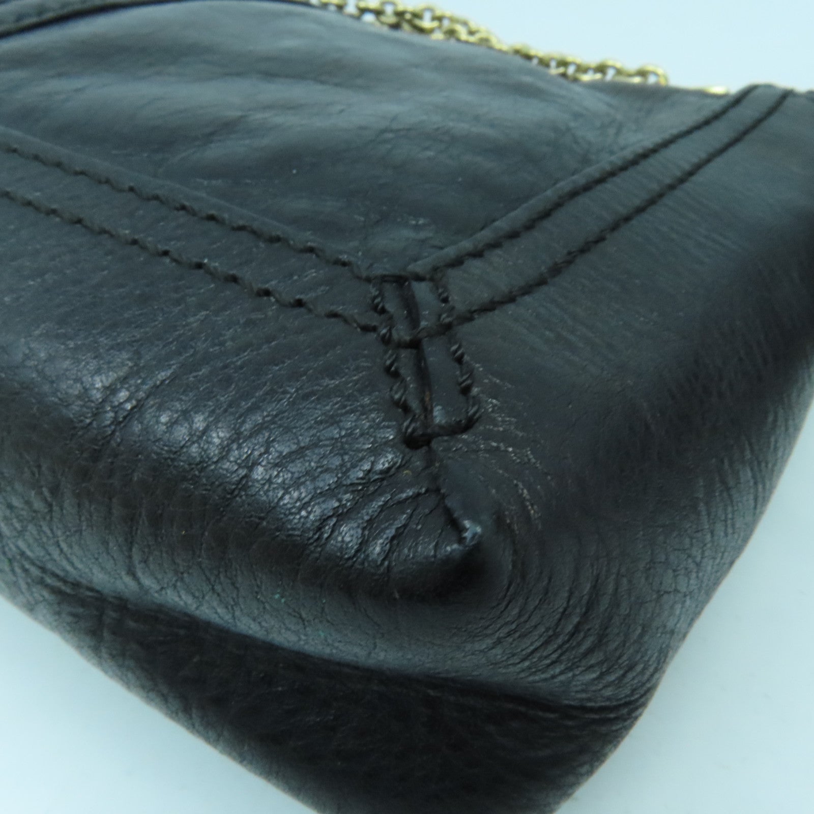 FENDI 牛皮皮革Shoulder Bag金扣肩背袋黑色