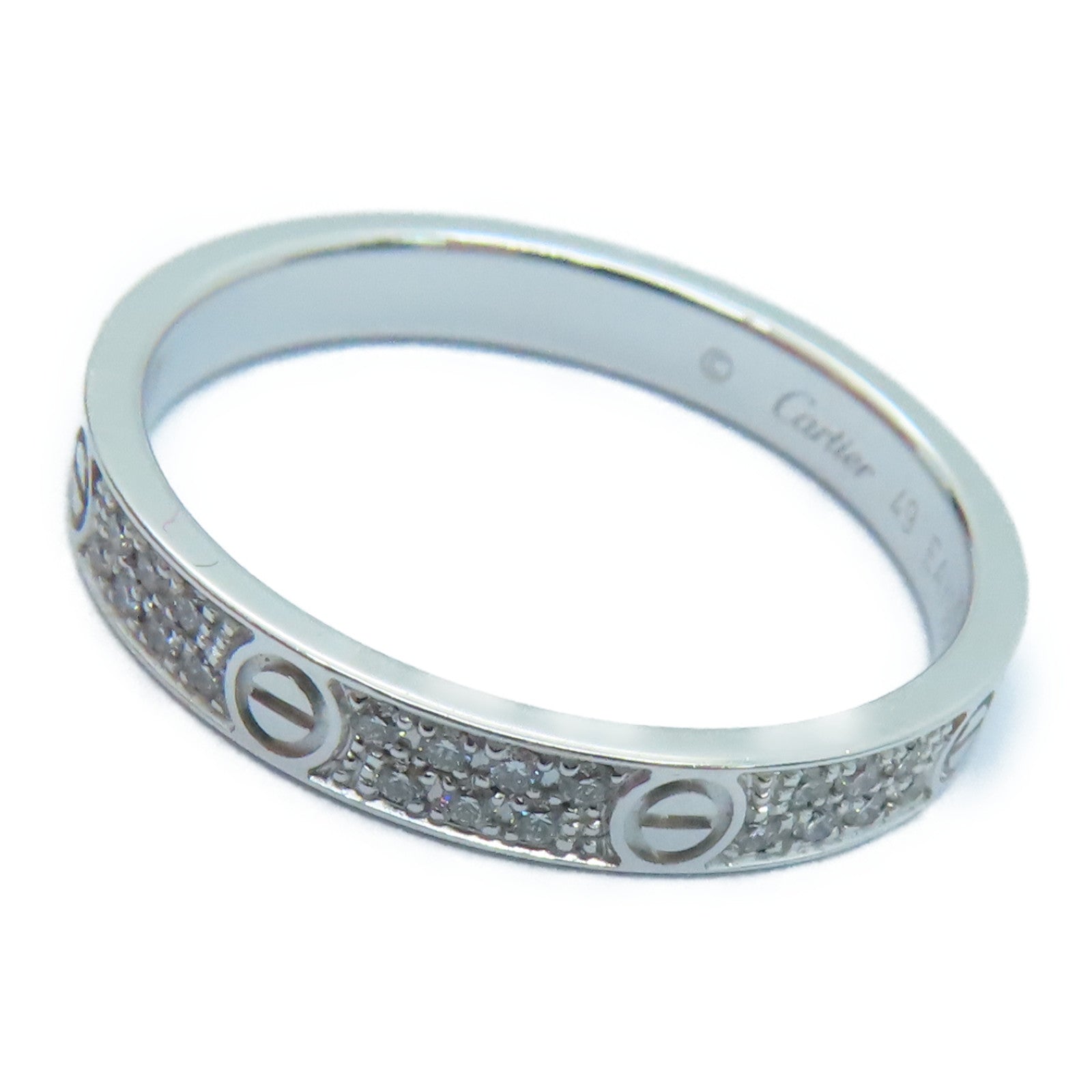 CARTIER 【激減優惠】18K白金鑽石Diamond Love Ring戒指Cartier#49/US#5