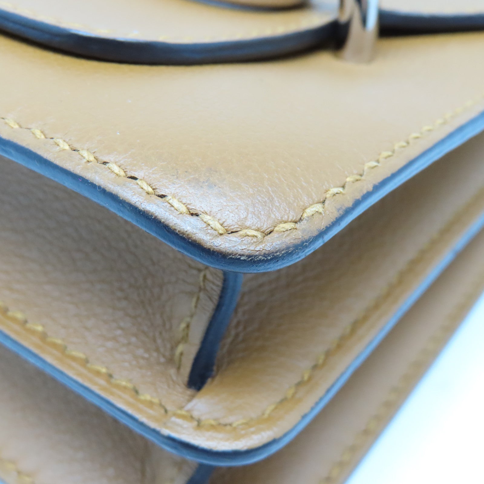 HERMES Evercolour Leather Roulis 23 Shoulder Bag Caramel Brown Silver Buckle