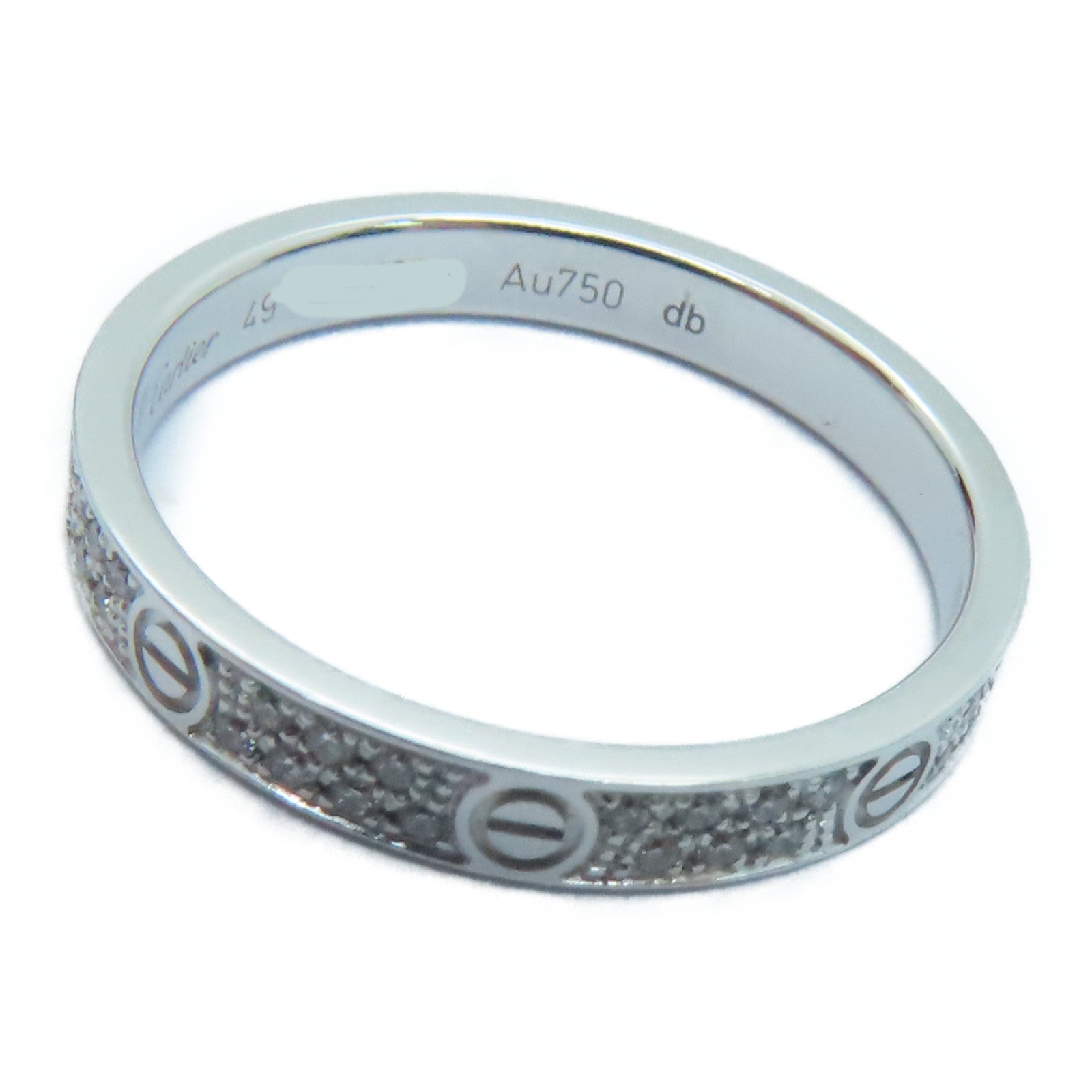 CARTIER 【激減優惠】18K白金鑽石Diamond Love Ring戒指Cartier#49/US#5