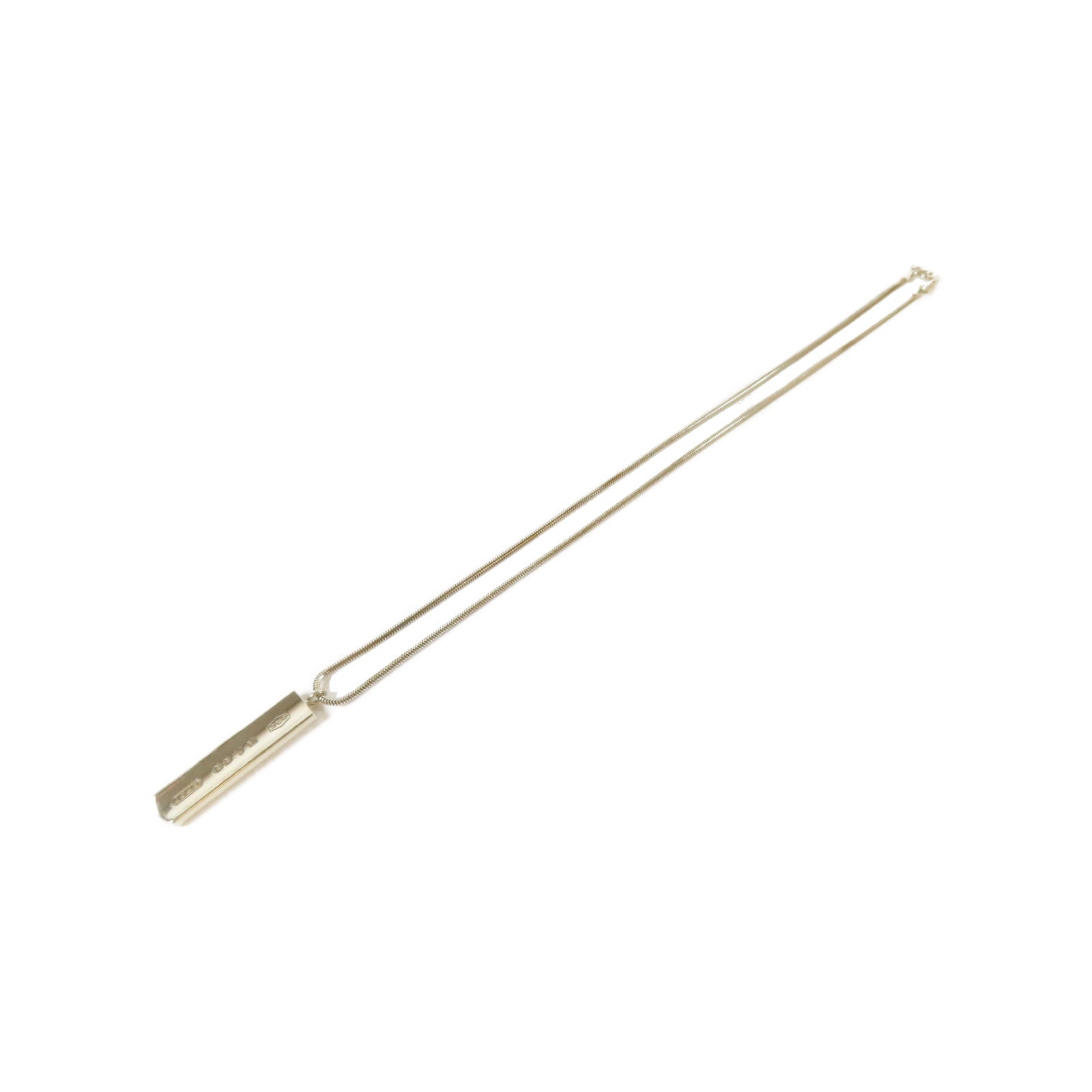 TIFFANY＆CO 925純銀1837 Bar Pendant Necklace項鍊#44cm