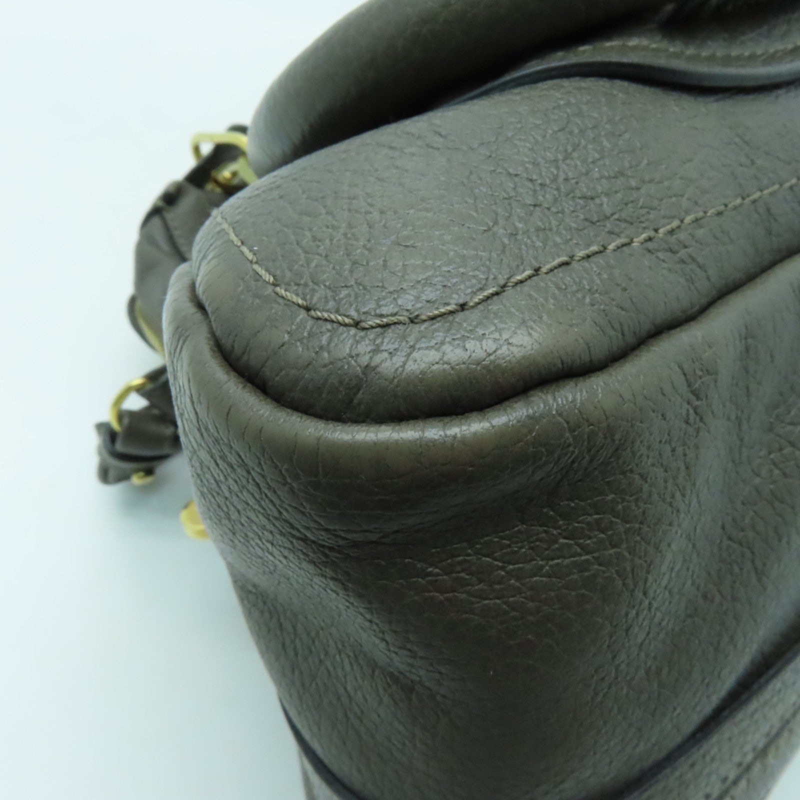 Chloe 【激減優惠】牛皮皮革Paraty Medium 2 Way金扣手挽肩背兩用袋灰色