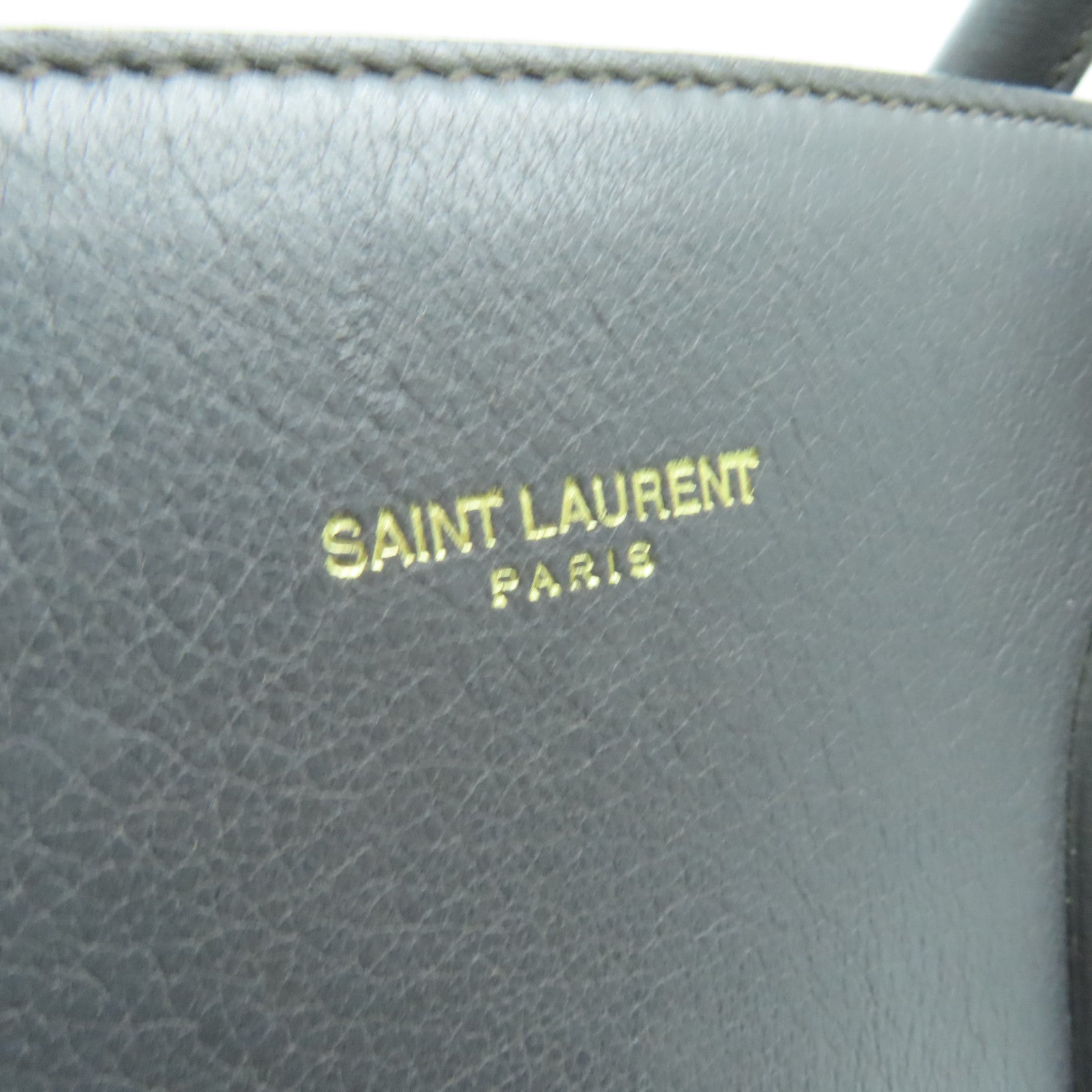 SAINT LAURENT 牛皮皮革Sac De Jour金扣手挽袋灰色