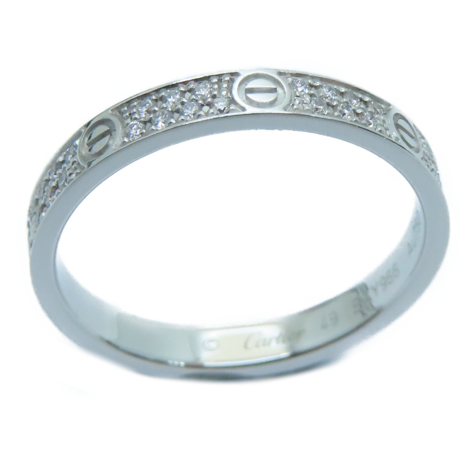CARTIER 【激減優惠】18K白金鑽石Diamond Love Ring戒指Cartier#49/US#5