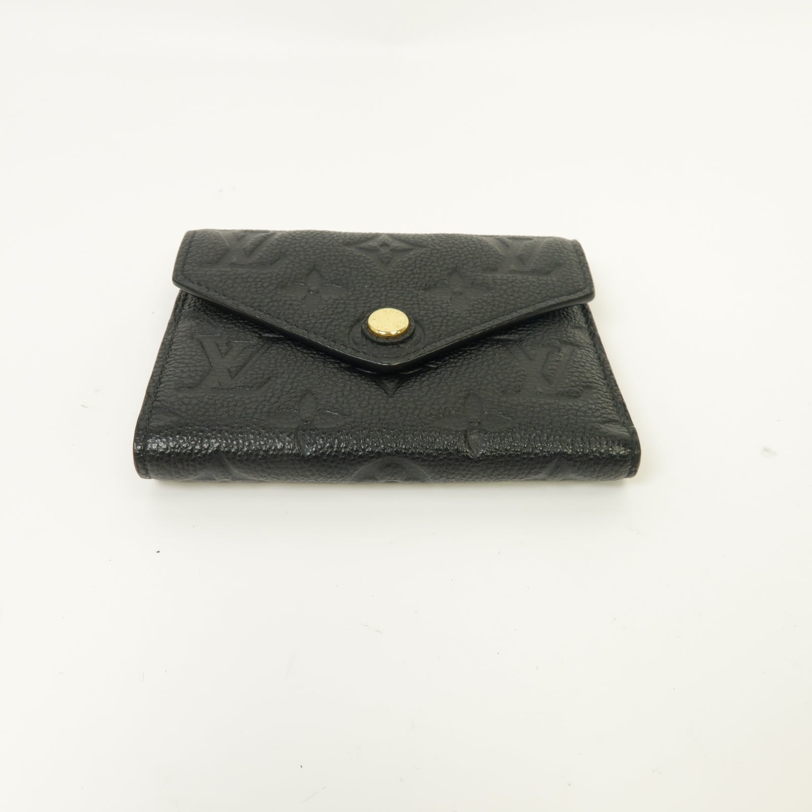LOUIS VUITTON Monogram Empreinte Victorine Wallet金扣錢包黑色