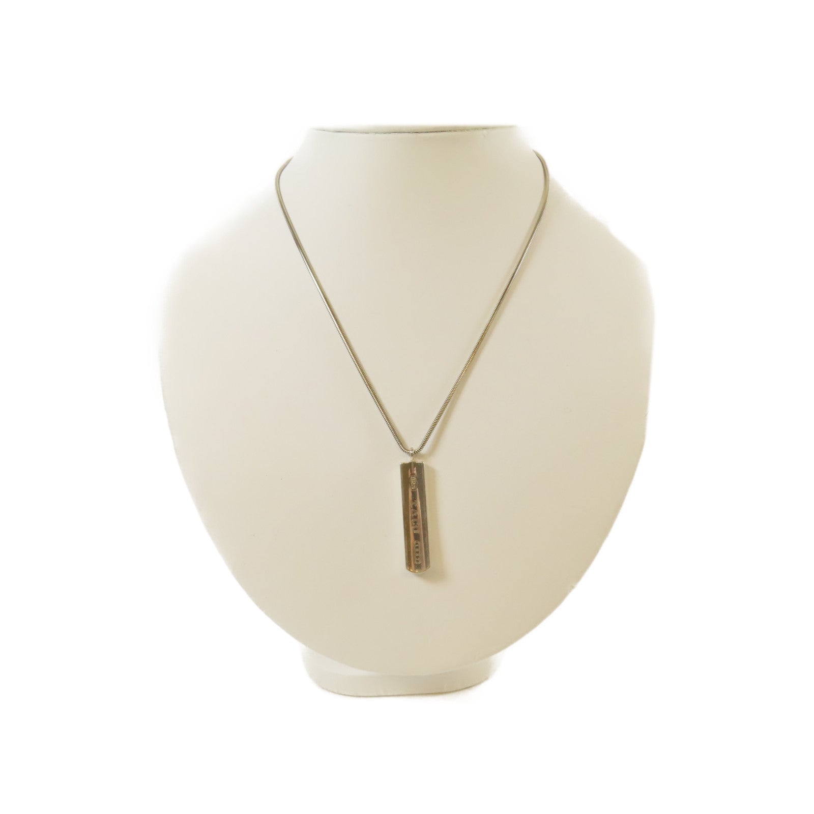 TIFFANY＆CO 925純銀1837 Bar Pendant Necklace項鍊#44cm