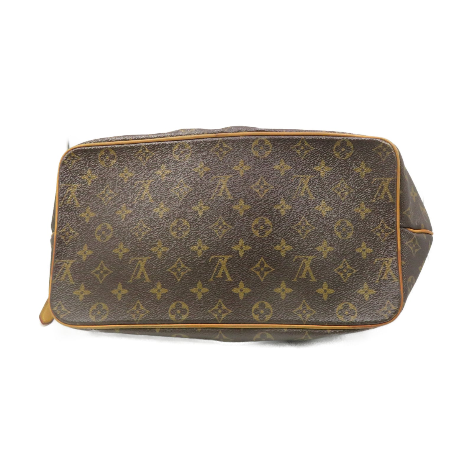 LOUIS VUITTON Monogram Palermo GM gold buckle shoulder shoulder bag brown