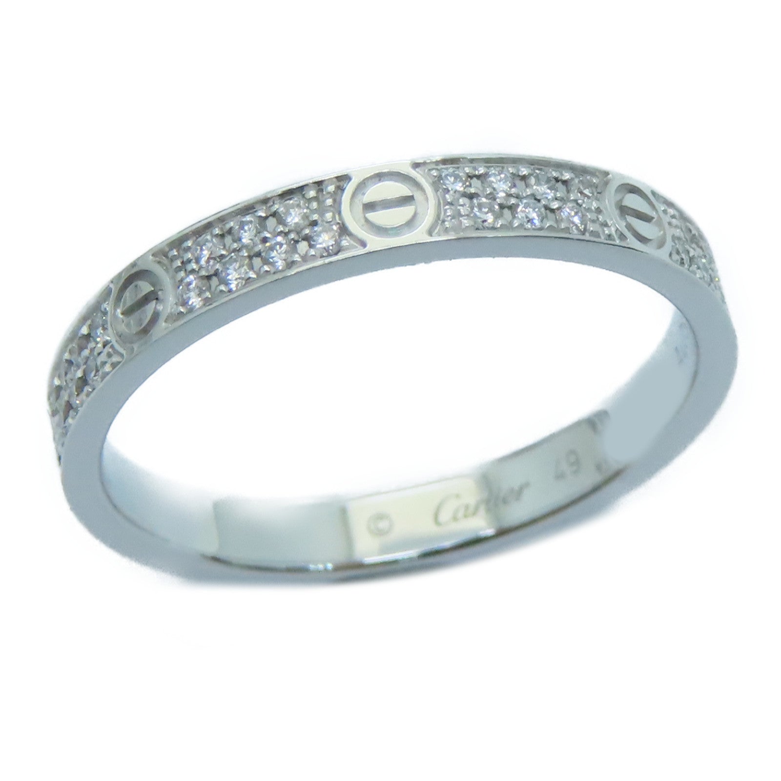 CARTIER 【激減優惠】18K白金鑽石Diamond Love Ring戒指Cartier#49/US#5