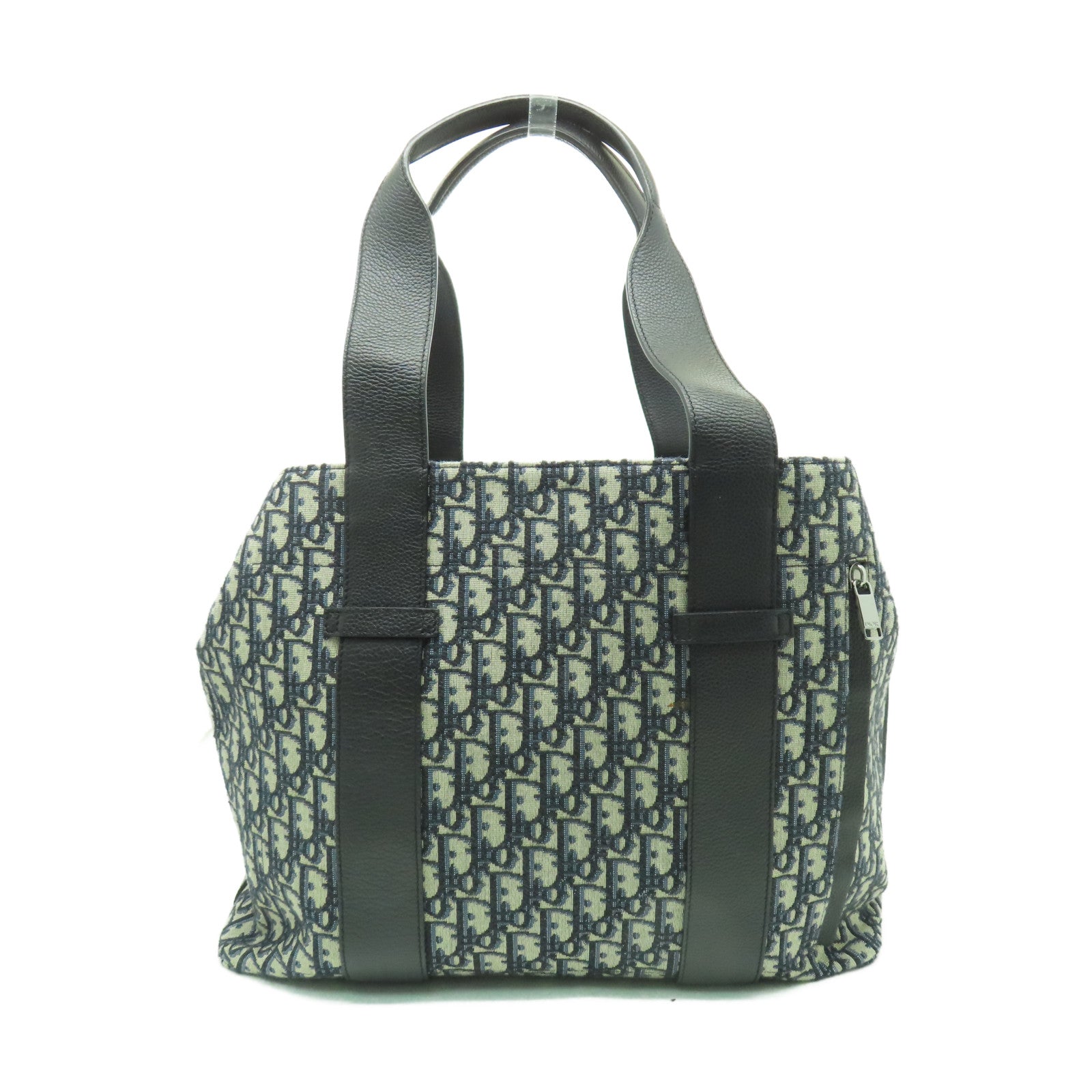 Dior 帆布Tote Bag銀扣手挽袋藍色