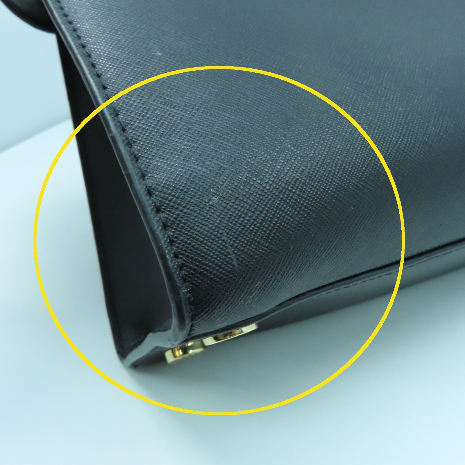 Michael Kors 牛皮皮革2 Way Shoulder金扣手挽肩背兩用袋黑色