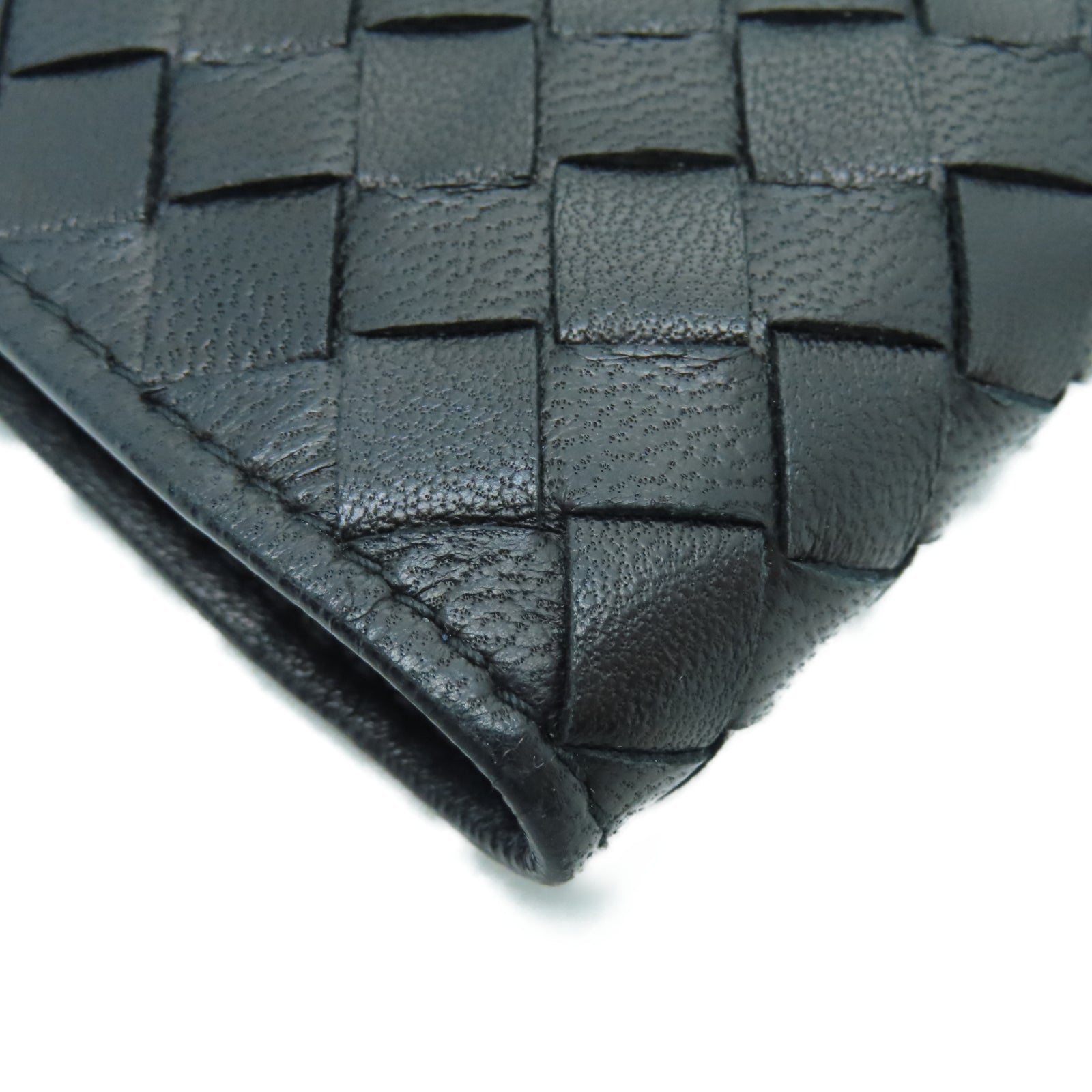 BOTTEGA VENETA 牛皮皮革Wallet銀扣長錢包黑色
