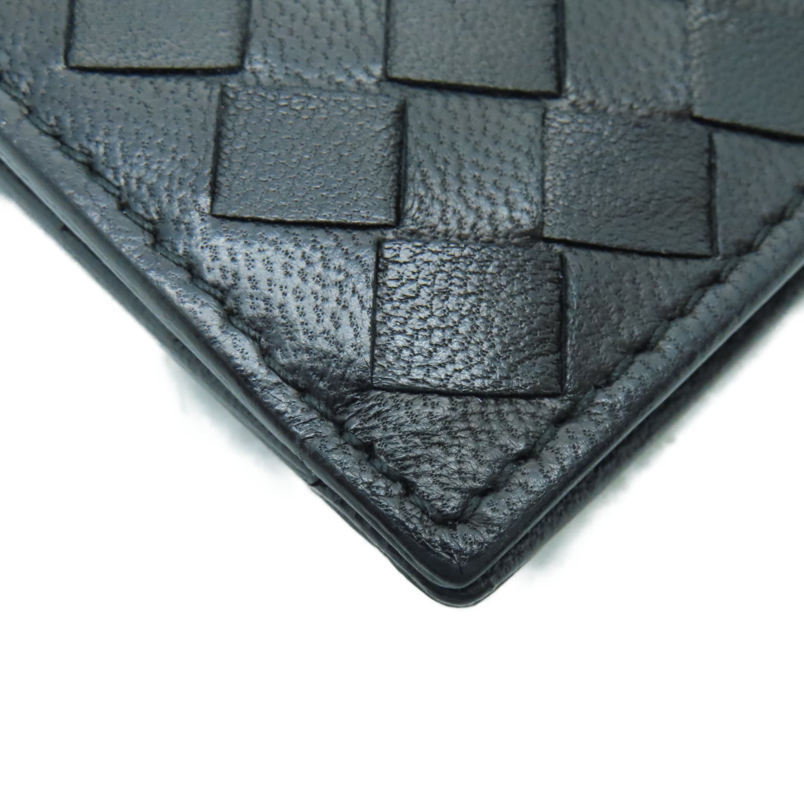 BOTTEGA VENETA 牛皮皮革Wallet銀扣長錢包黑色