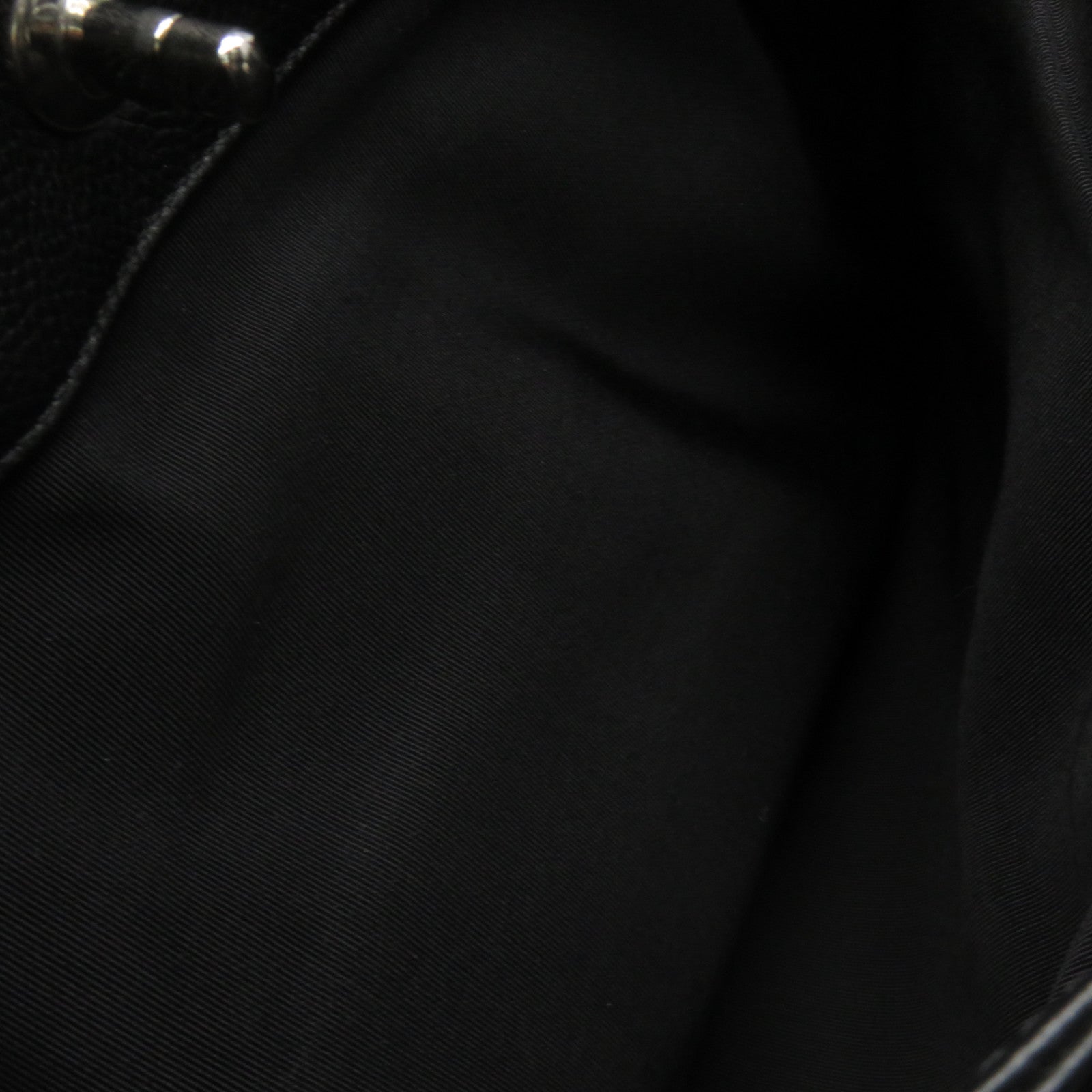 CHANEL 【激減優惠】牛皮皮革2Way Tote Bag銀扣手挽肩背兩用袋黑色