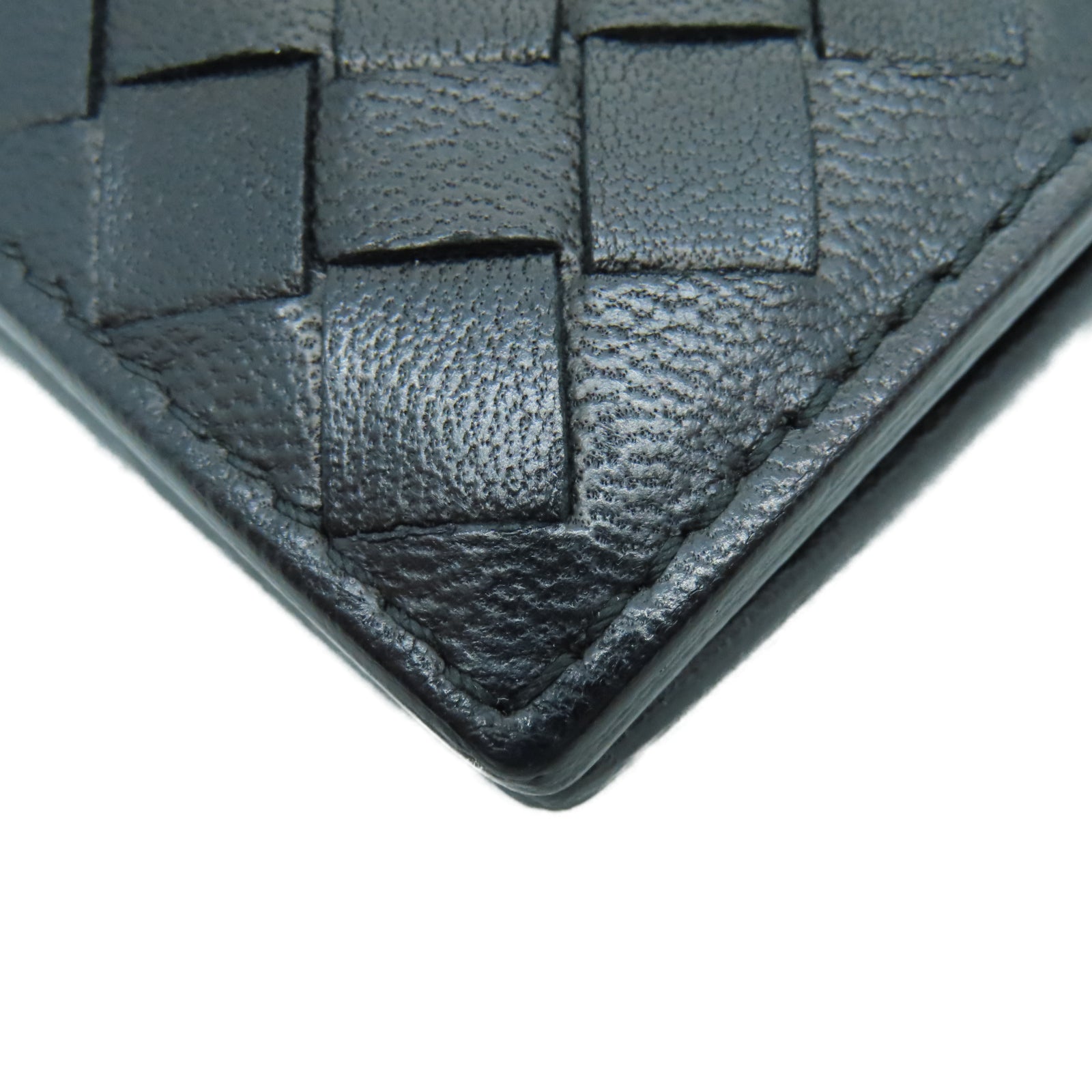 BOTTEGA VENETA 牛皮皮革Wallet銀扣長錢包黑色