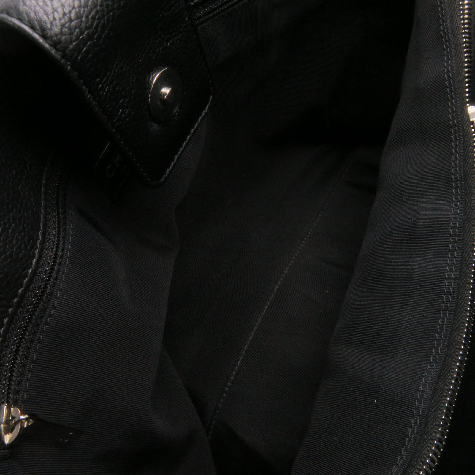 CHANEL 【激減優惠】牛皮皮革2Way Tote Bag銀扣手挽肩背兩用袋黑色