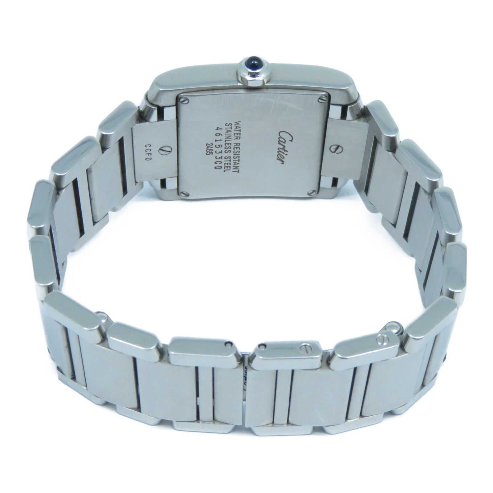 CARTIER Tank Francaise不鏽鋼手錶石英機芯白色