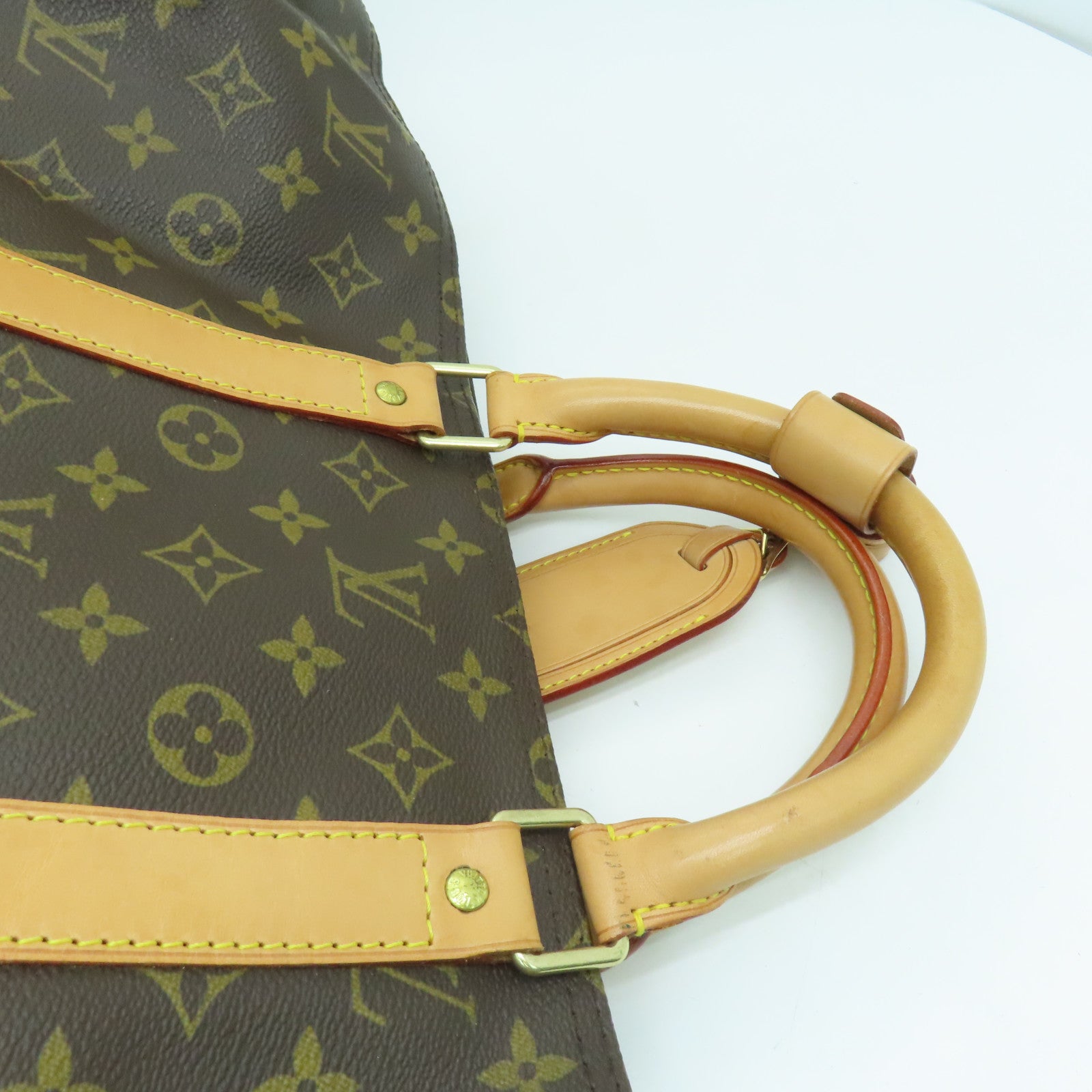 LOUIS VUITTON Monogram Keepall 55手挽袋/旅行袋金扣啡色
