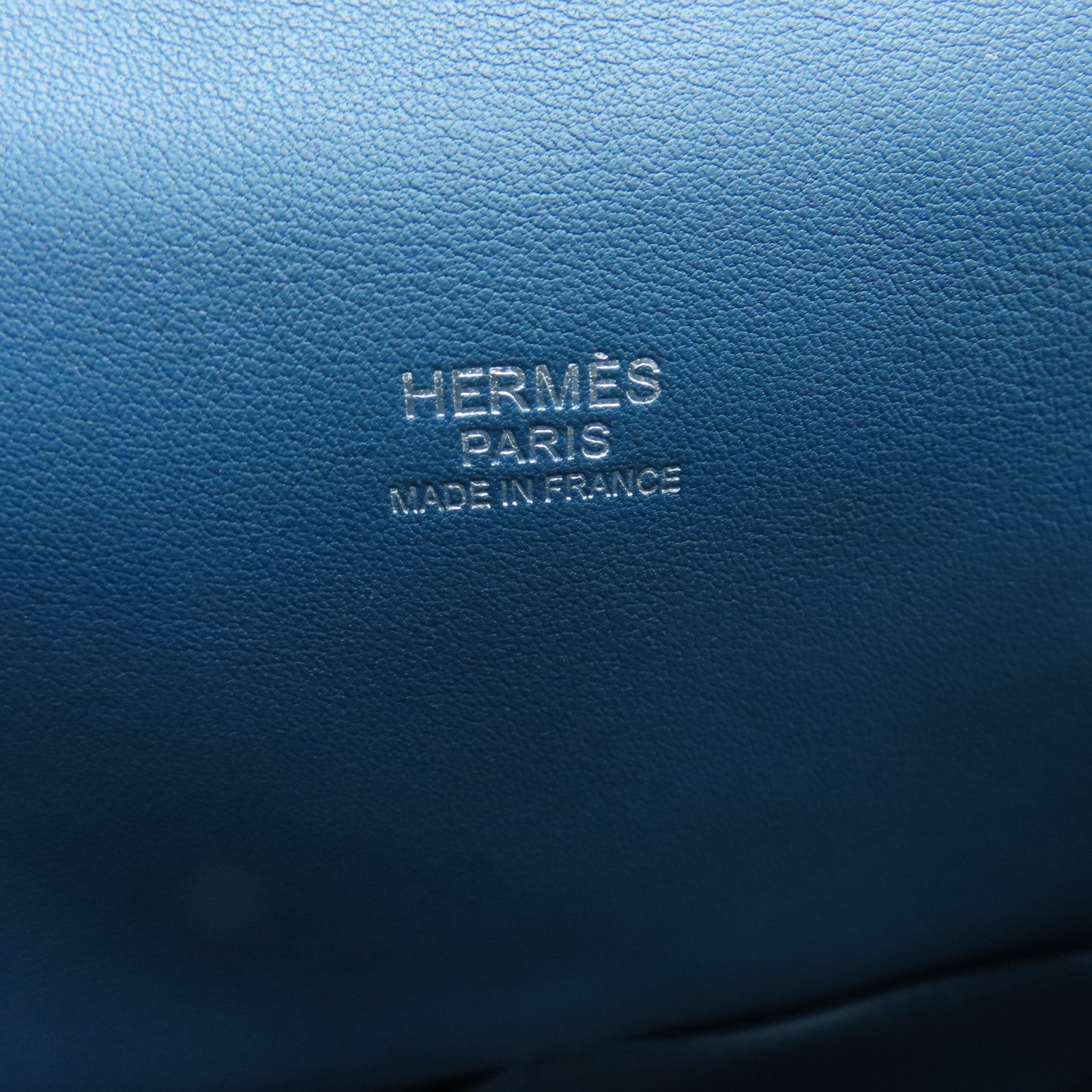 HERMES Swift皮革Tool Box 20银扣手挽肩背两用袋Blue Izmir/蓝色