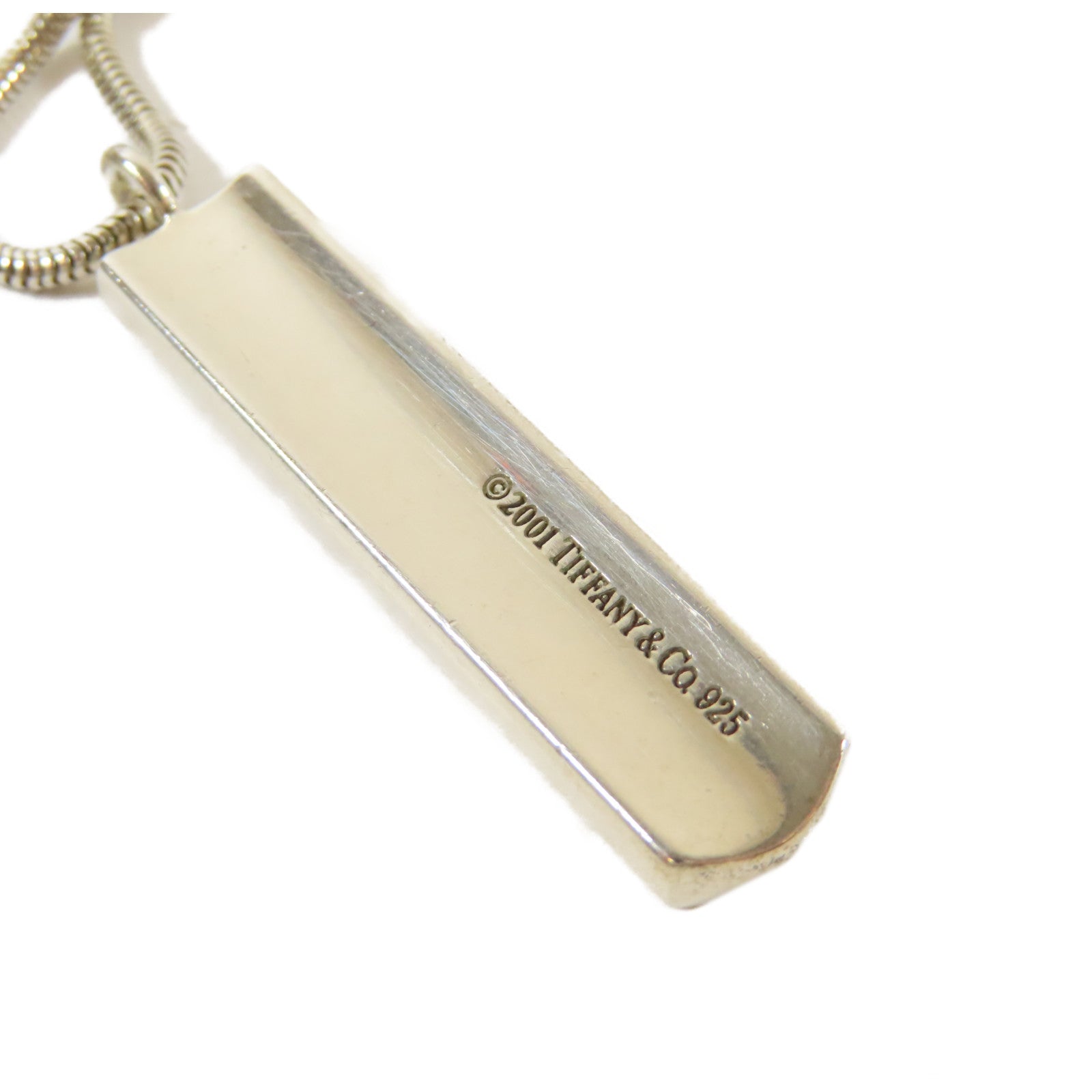 TIFFANY＆CO 925純銀1837 Bar Pendant Necklace項鍊#44cm