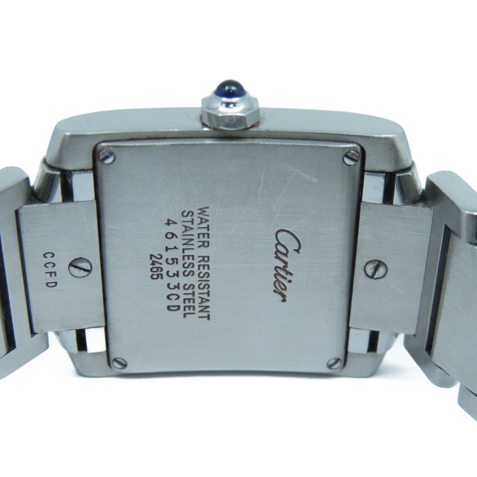 CARTIER Tank Francaise不鏽鋼手錶石英機芯白色