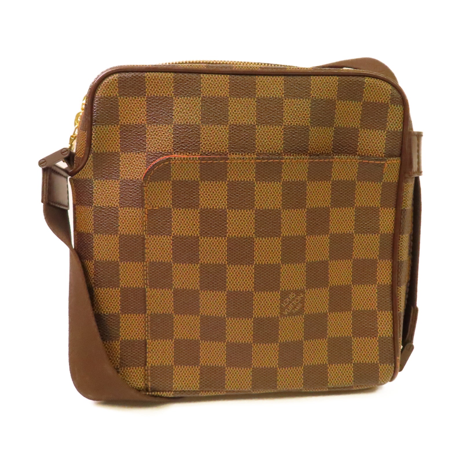 LOUIS VUITTON Damier Olav PM Shoulder Bag金扣肩背袋啡色