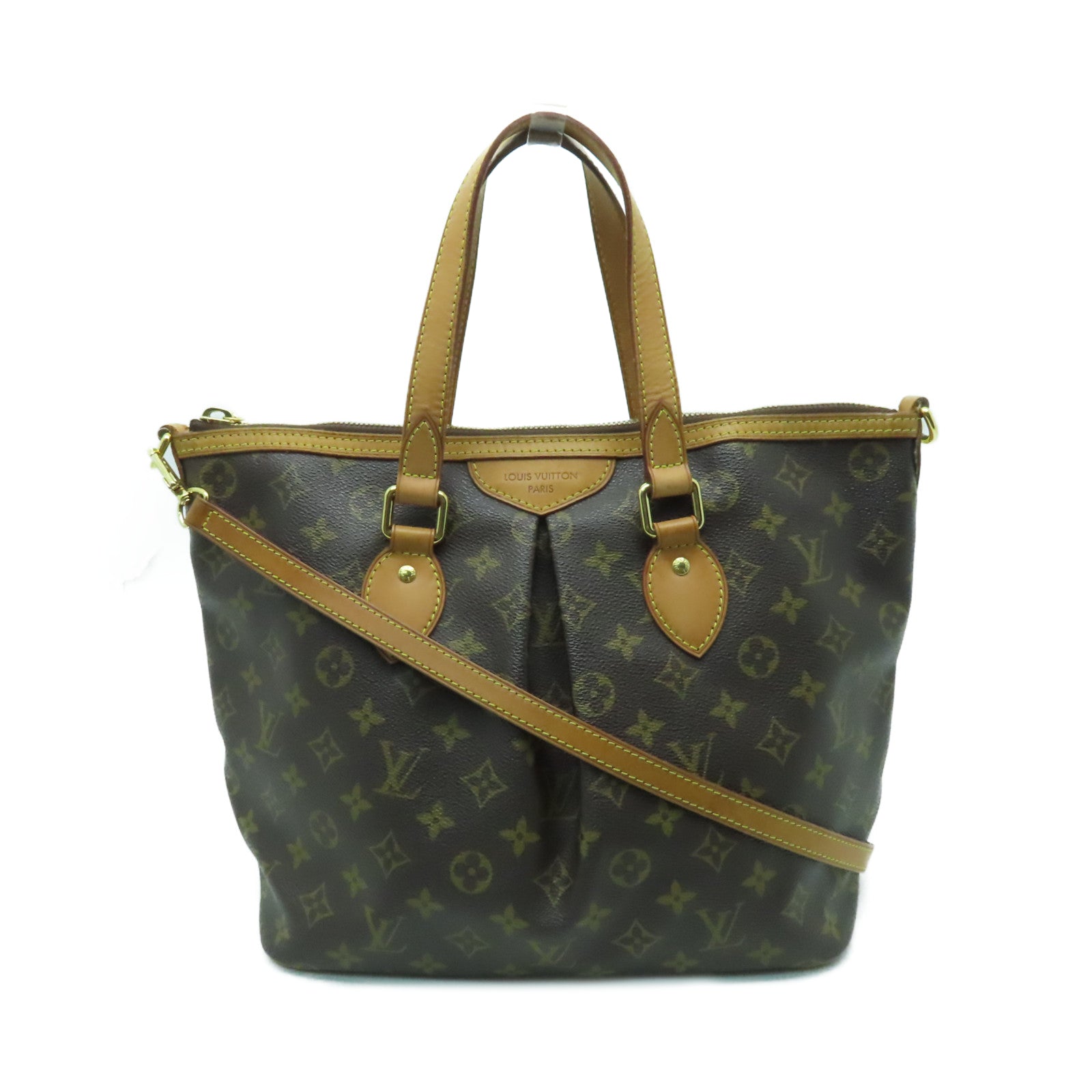 LOUIS VUITTON Monogram Palermo PM金扣手挽肩背兩用袋啡色
