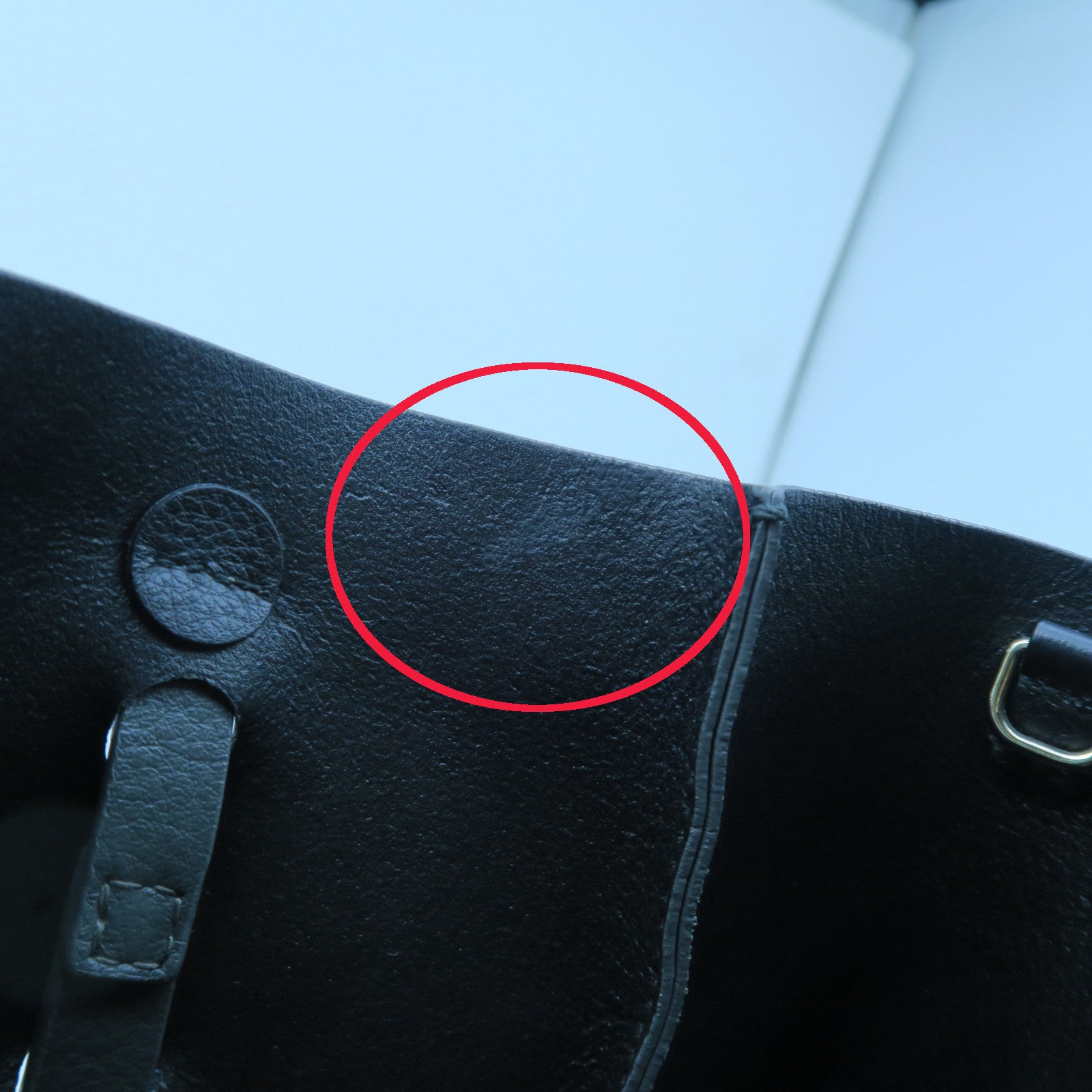 BALENCIAGA 羊皮皮革Tote Bag銀扣手挽袋灰色