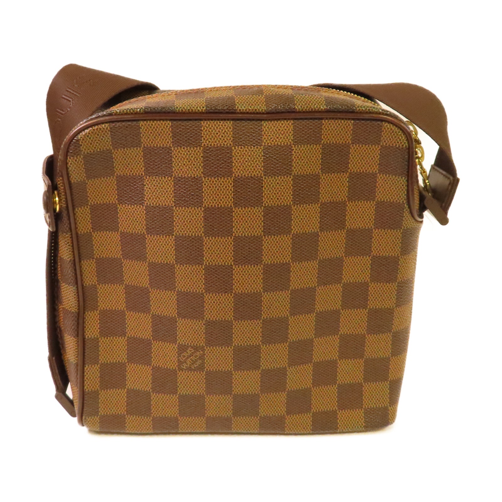 LOUIS VUITTON Damier Olav PM Shoulder Bag金扣肩背袋啡色
