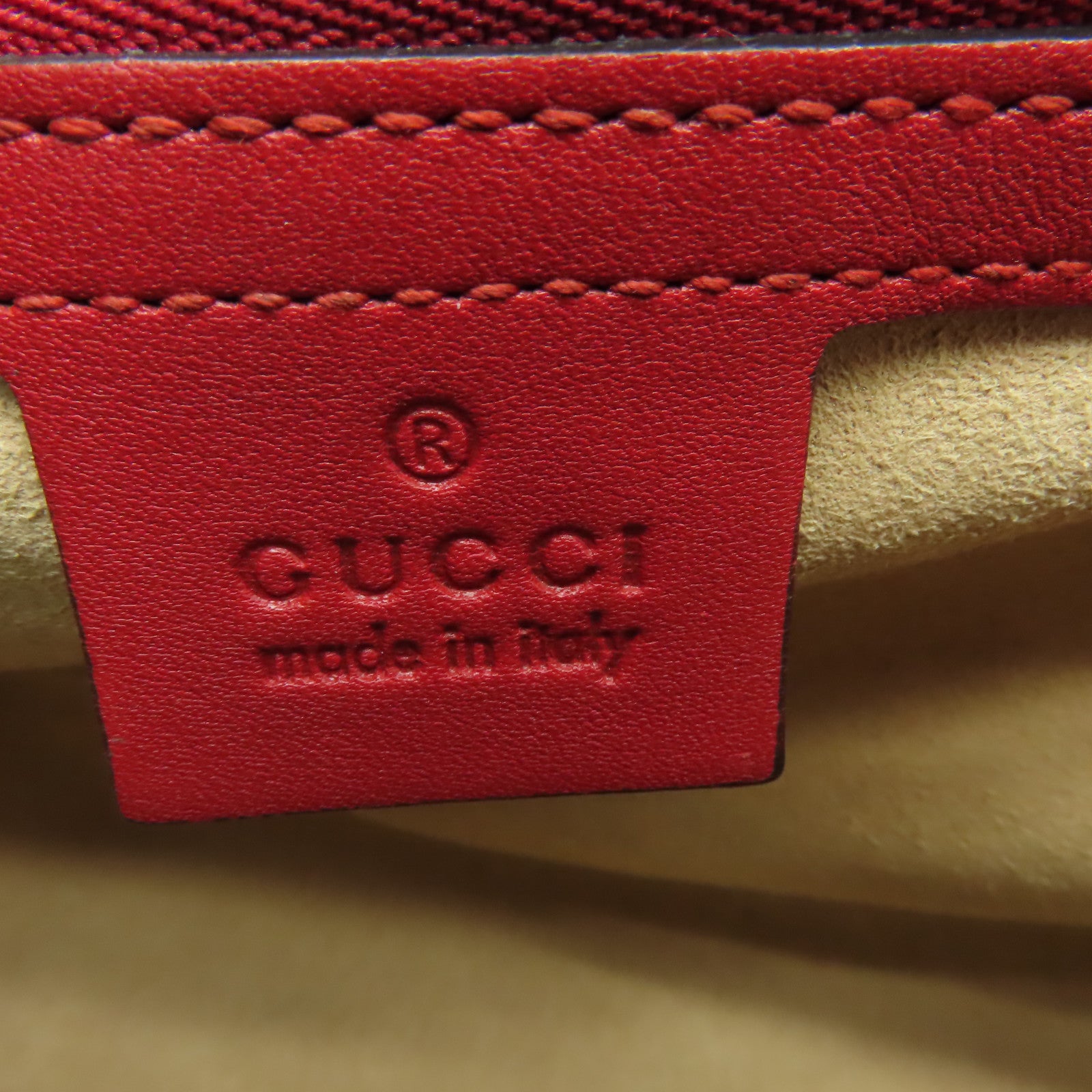 GUCCI 牛皮皮革GG Marmont金扣肩背袋紅色