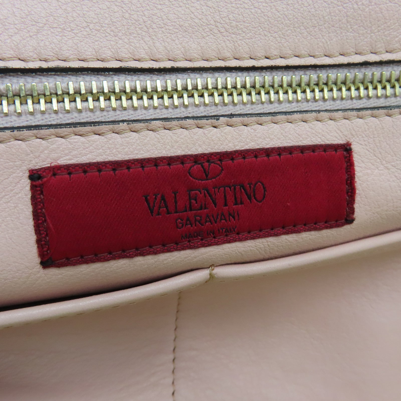Valentino Leather Rockstud Gold Buckle Shoulder Bag Pink