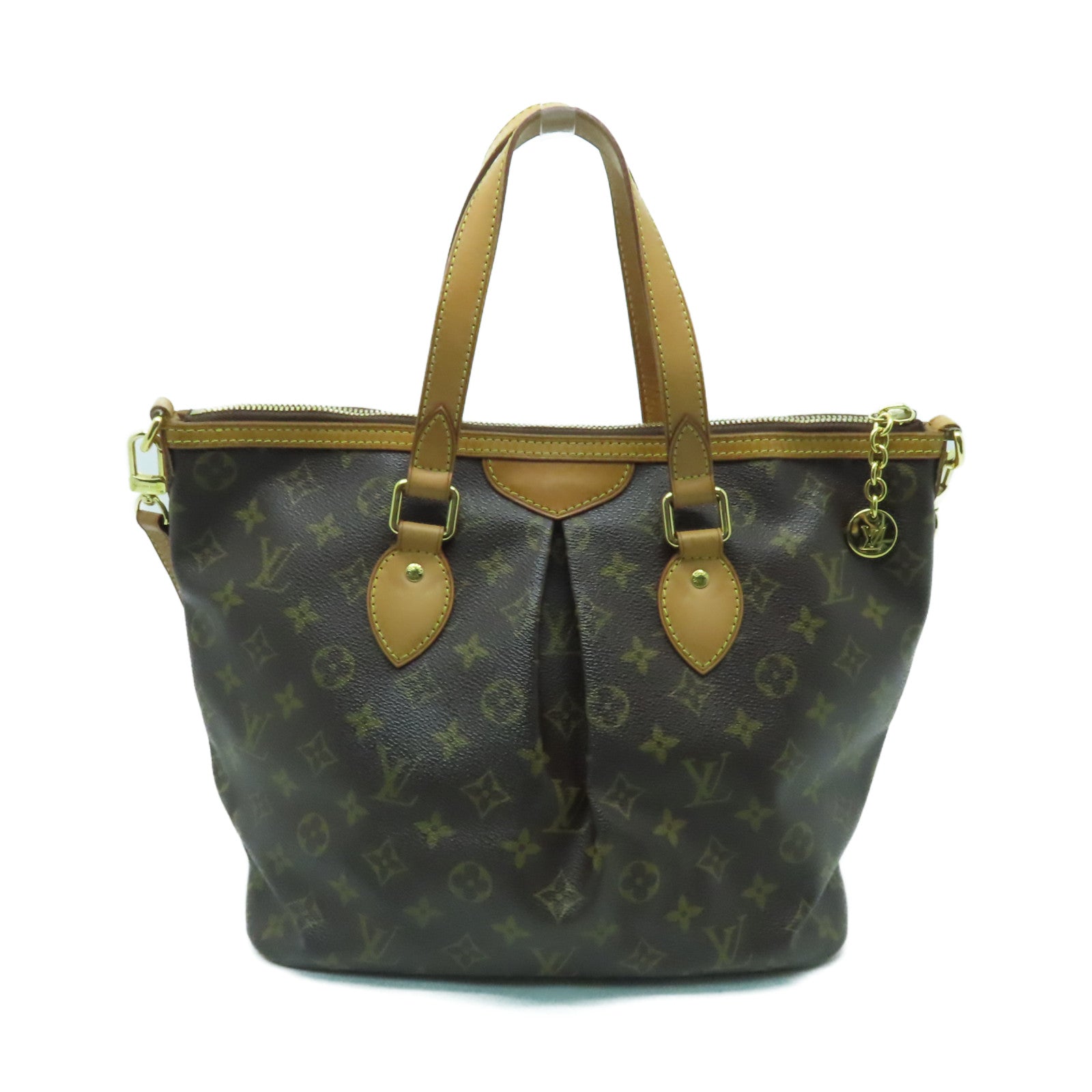 LOUIS VUITTON Monogram Palermo PM金扣手挽肩背兩用袋啡色