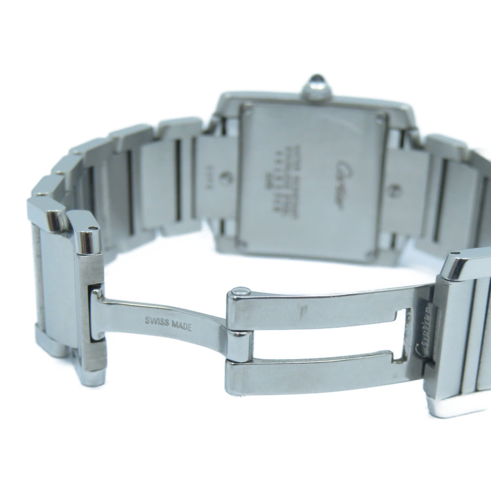 CARTIER Tank Francaise不鏽鋼手錶石英機芯白色