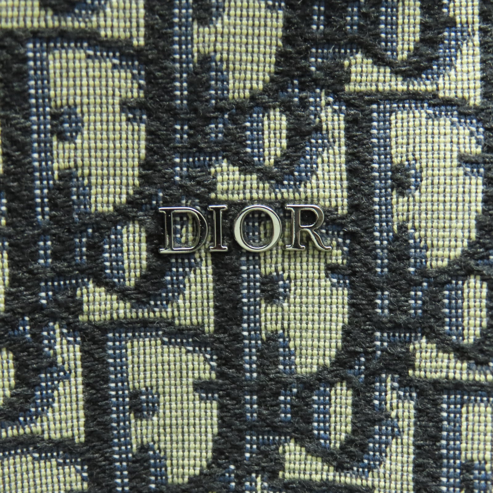 Dior 帆布Tote Bag銀扣手挽袋藍色