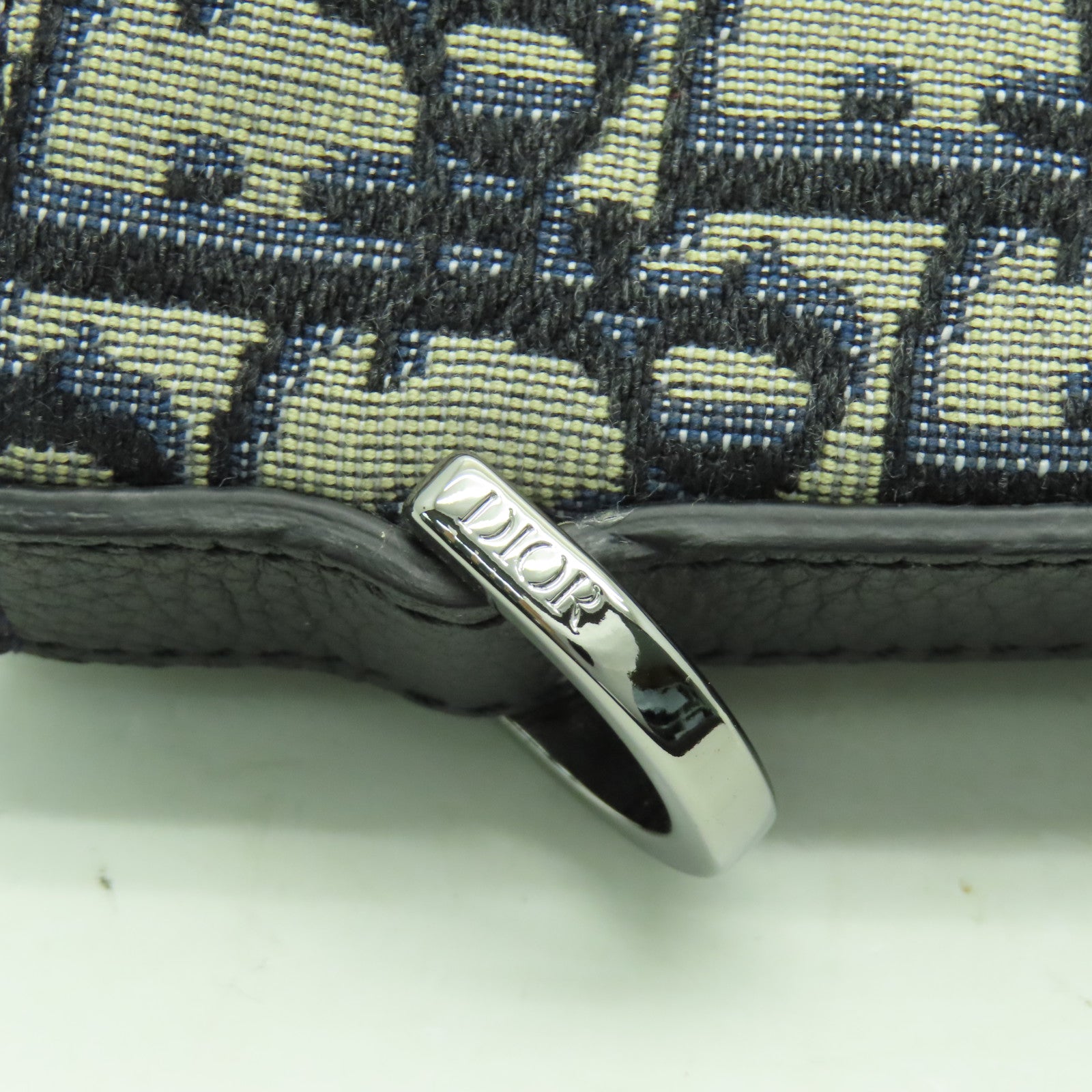 Dior 帆布Tote Bag銀扣手挽袋藍色