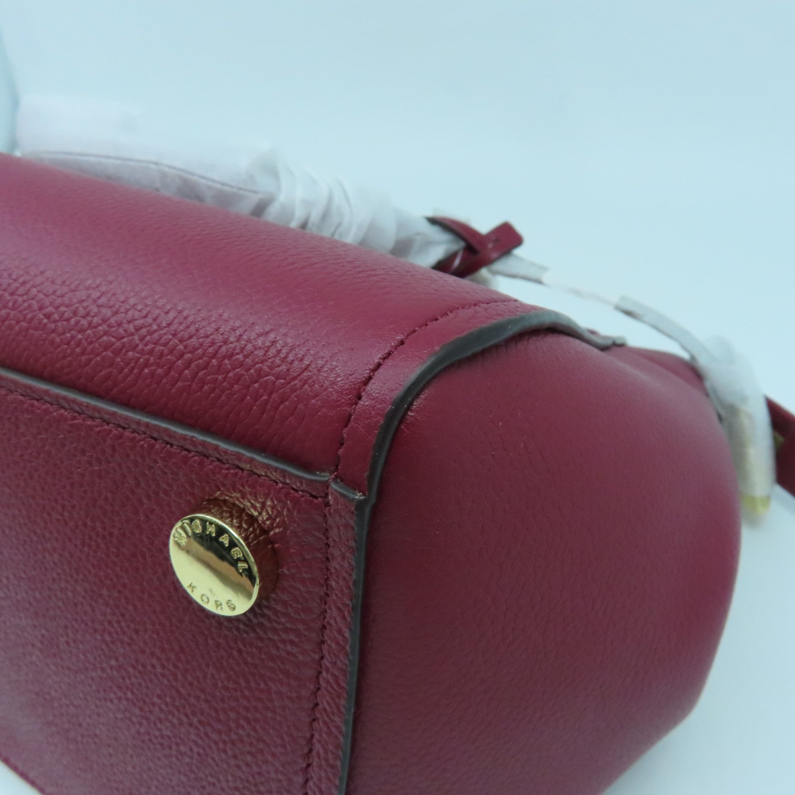 Michael Kors 牛皮皮革2 Way Shoulder金扣手挽肩背兩用袋紅色