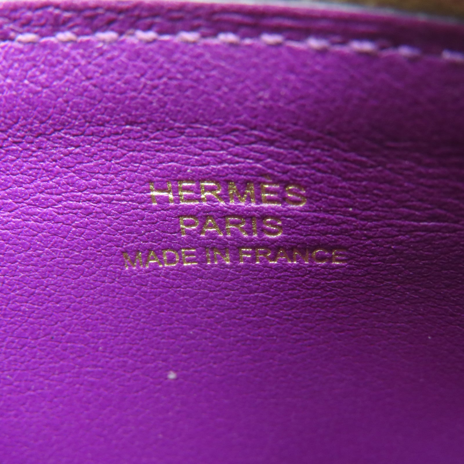 HERMES Evercolor皮革Atout 14金扣零錢包啡色