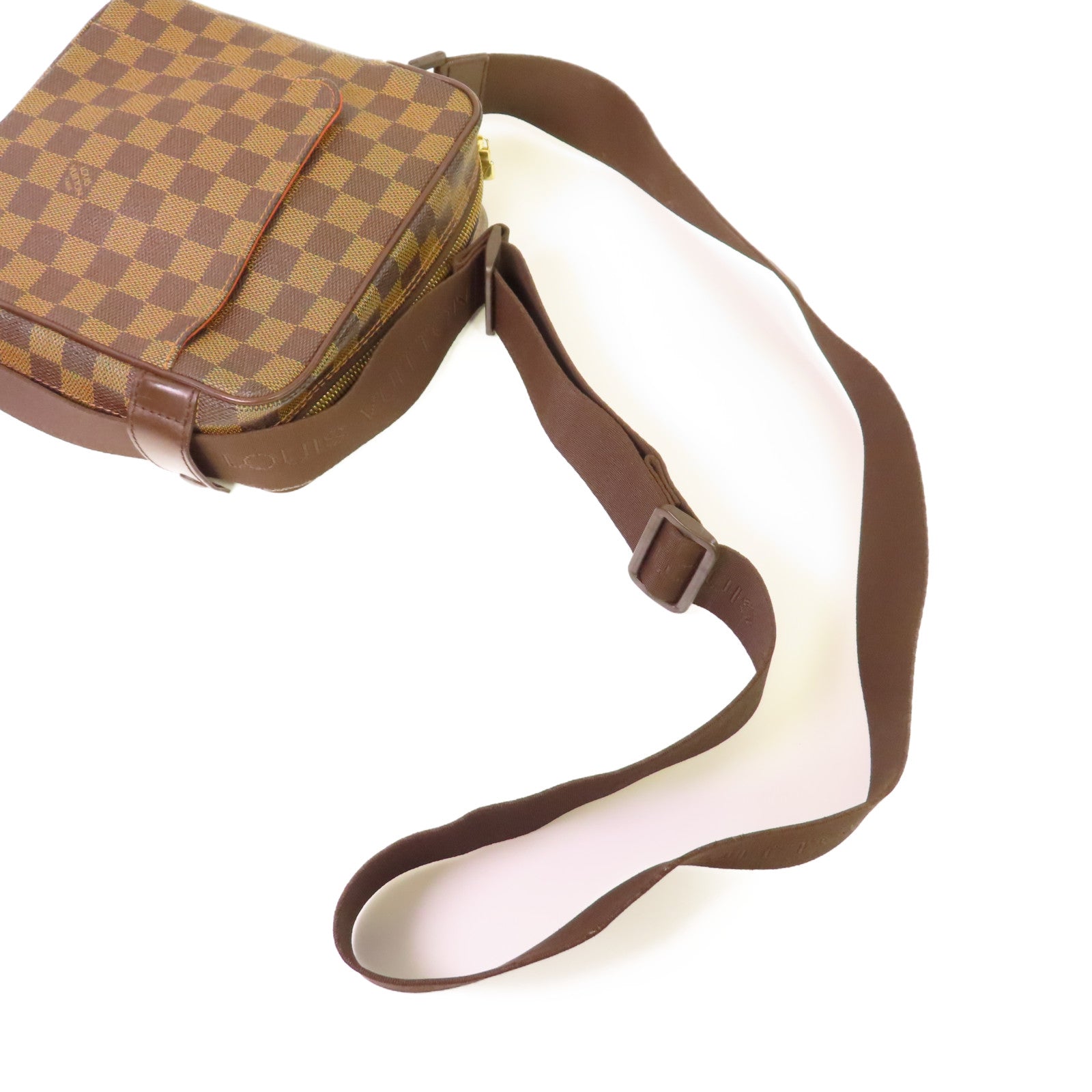 LOUIS VUITTON Damier Olav PM Shoulder Bag金扣肩背袋啡色