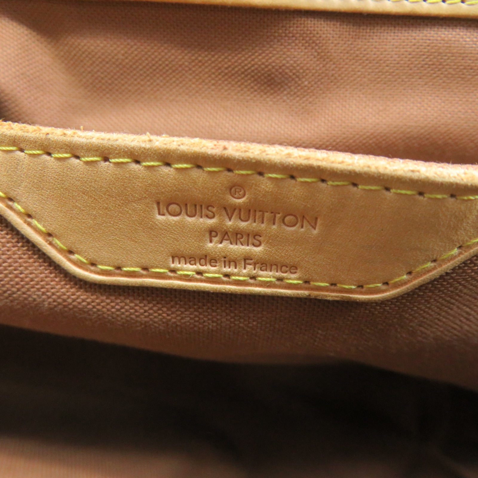 LOUIS VUITTON Monogram Palermo GM gold buckle shoulder shoulder bag brown