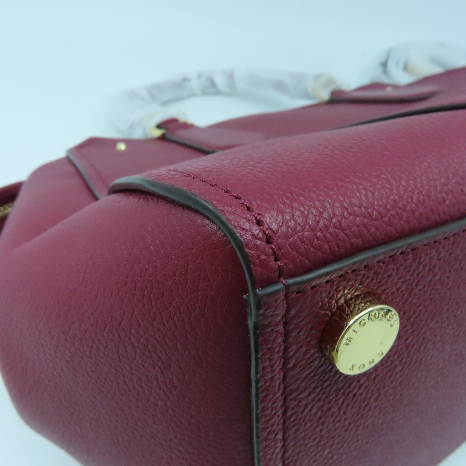Michael Kors 牛皮皮革2 Way Shoulder金扣手挽肩背兩用袋紅色