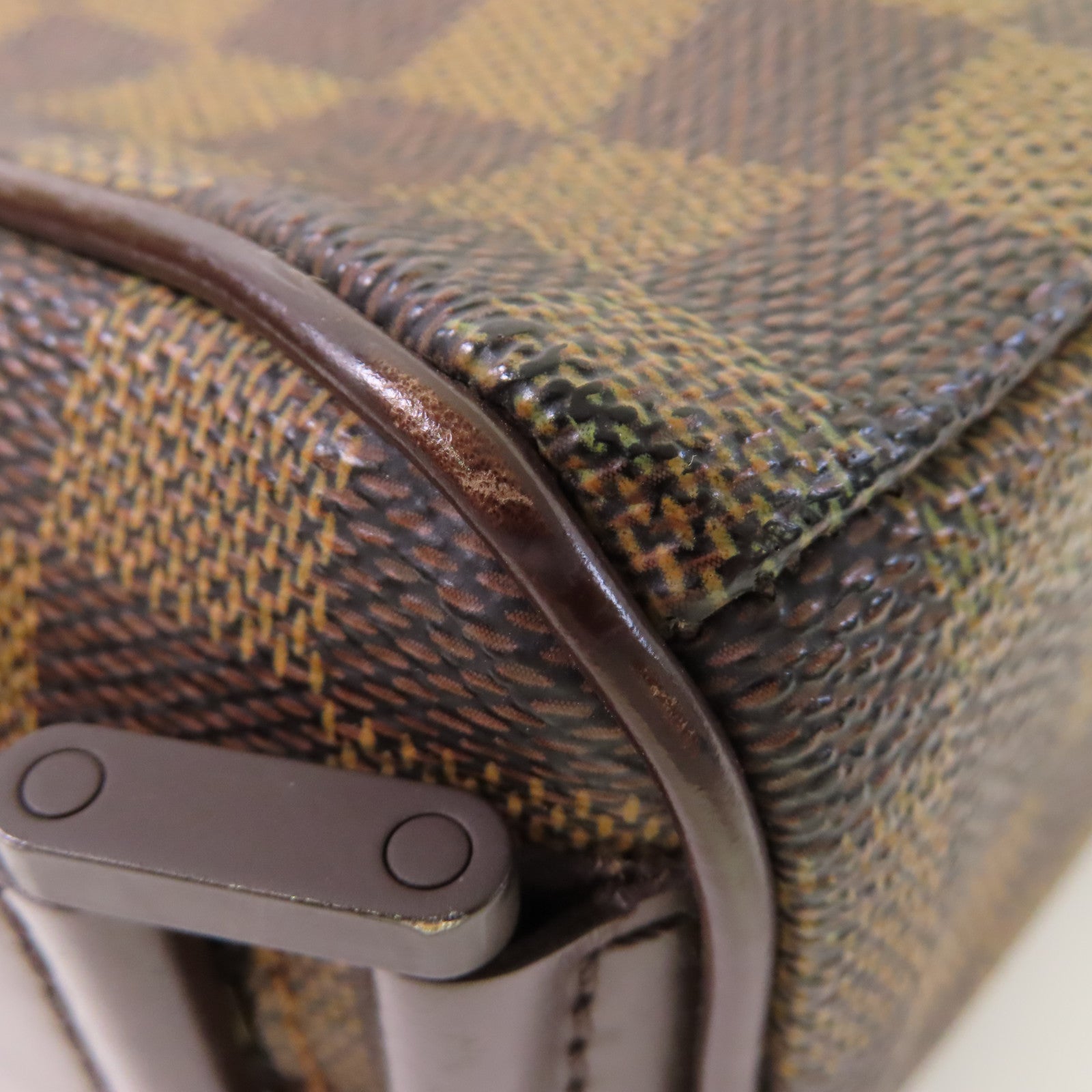 LOUIS VUITTON Damier Olav PM Shoulder Bag金扣肩背袋啡色
