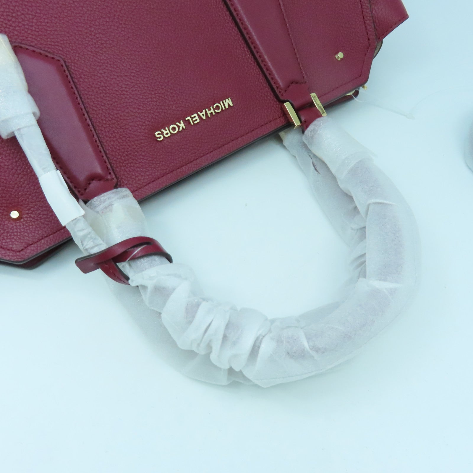 Michael Kors 牛皮皮革2 Way Shoulder金扣手挽肩背兩用袋紅色