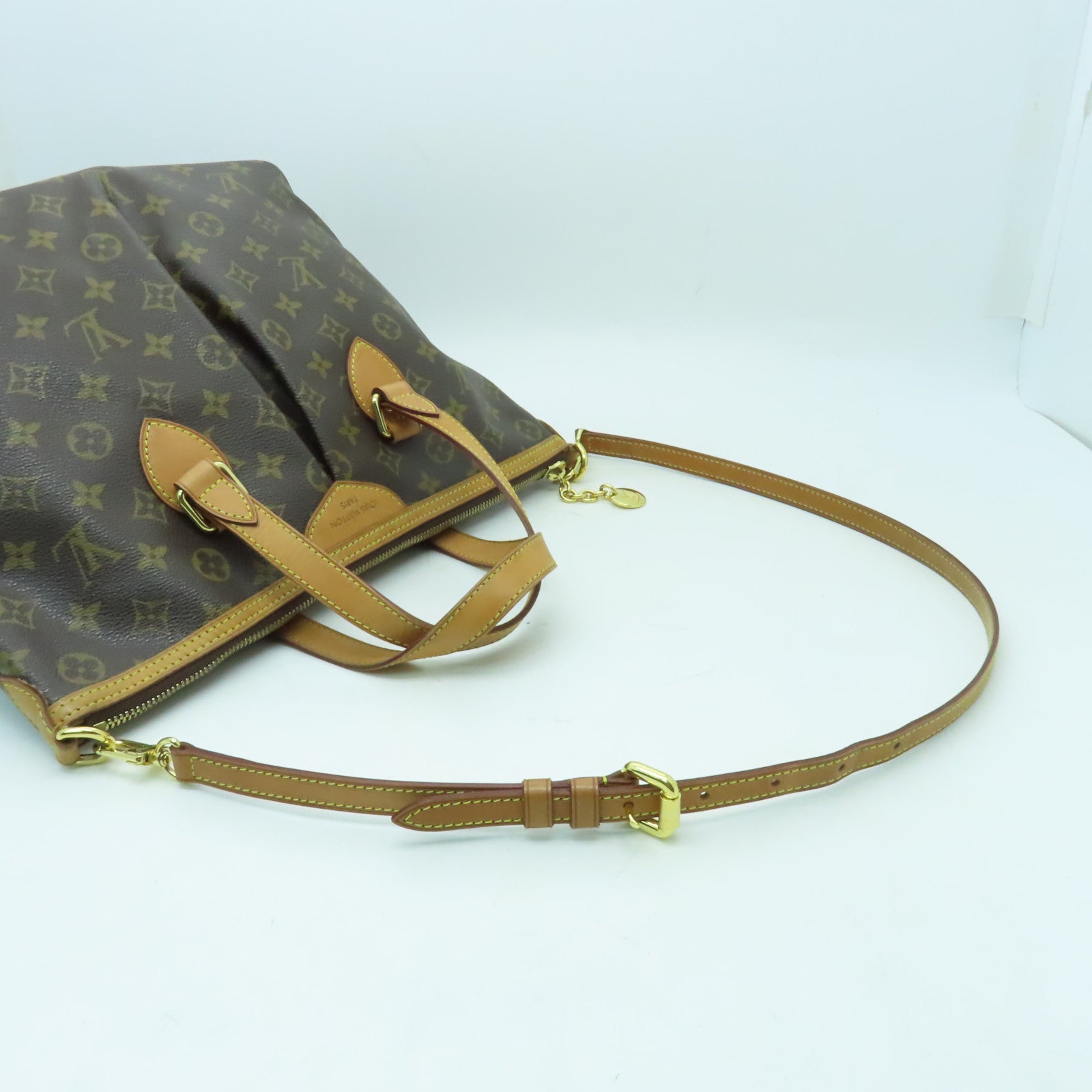 LOUIS VUITTON Monogram Palermo PM金扣手挽肩背兩用袋啡色
